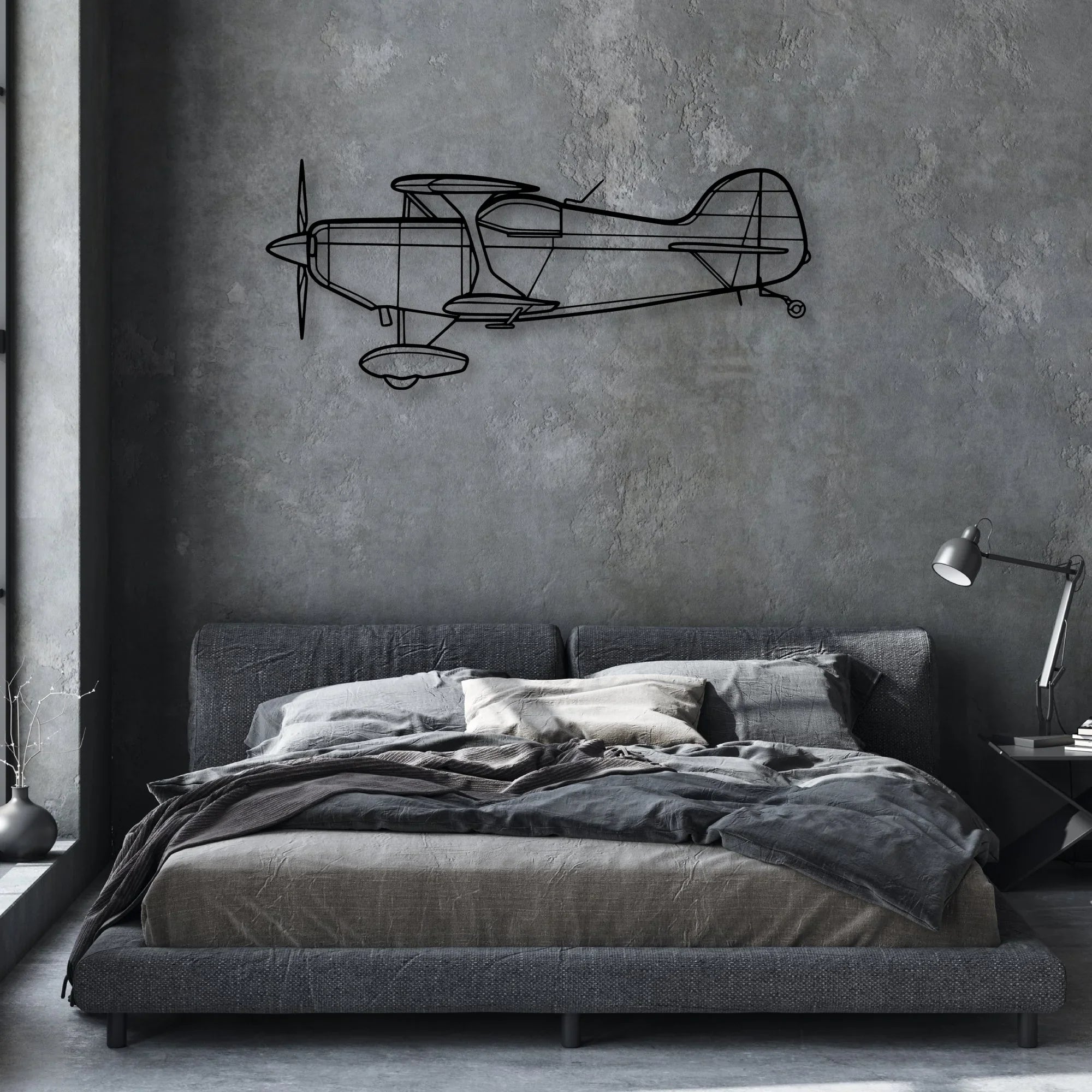 Falcon 900EX Classic Aircraft Silhouette Metal Wall Art - Aviation Hangar Decor