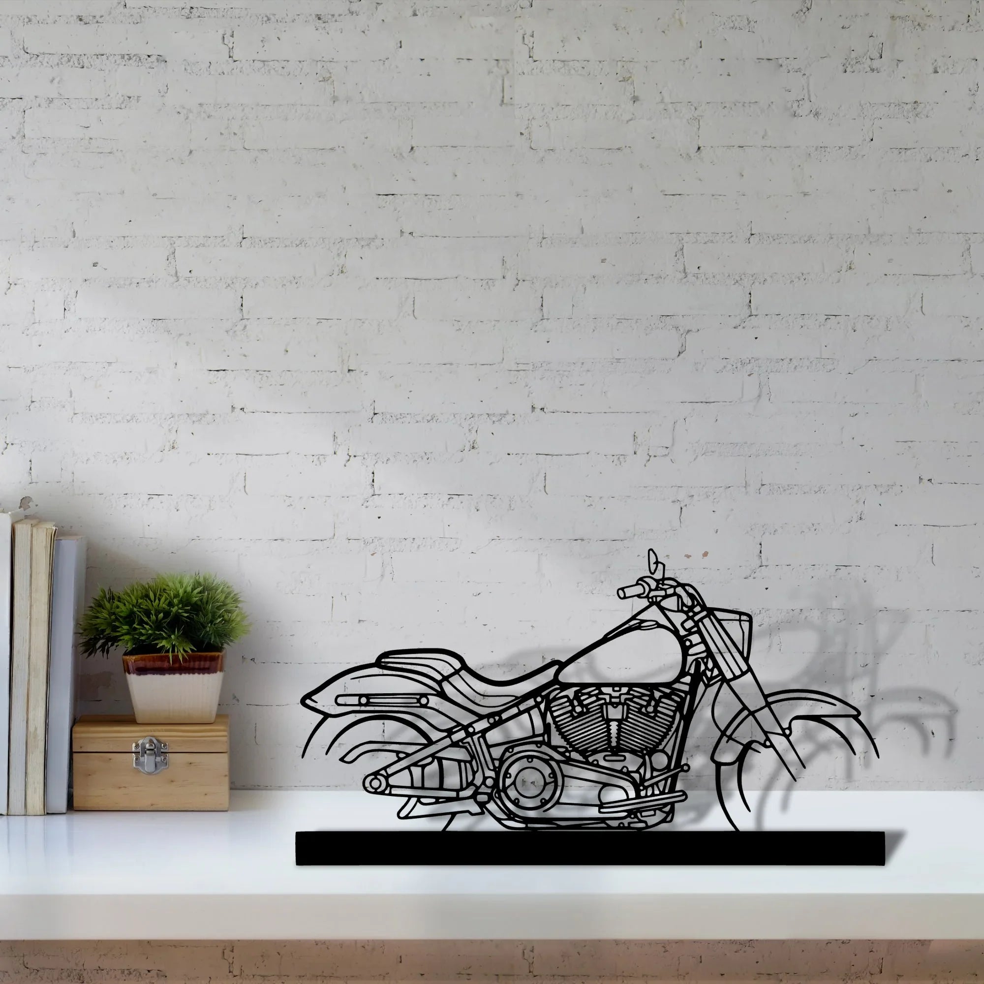 fat-boy Silhouette Metal Art Stand - Turbo Silhouette