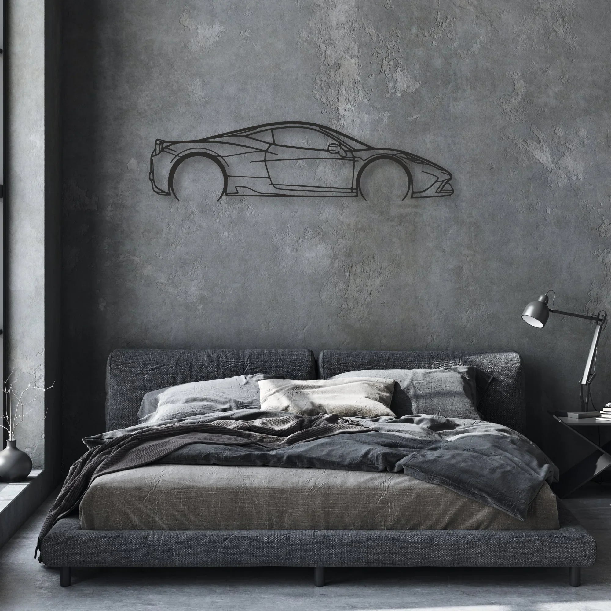 ferrari 458 speciale Classic Silhouette Metal Wall Art - Automotive Garage Decor