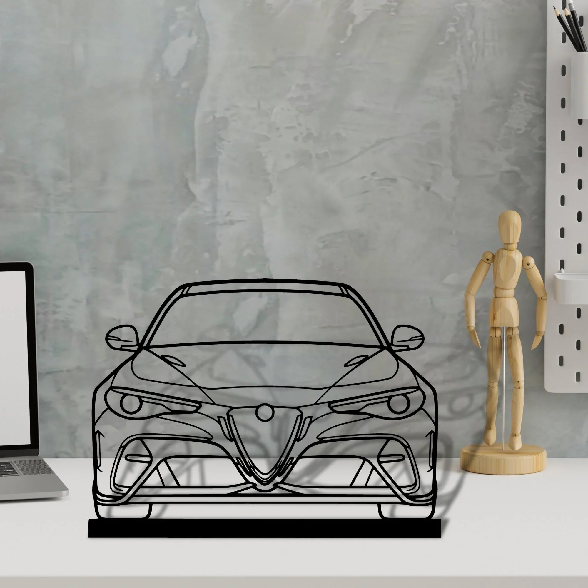 giulia-gtam-2020 Silhouette Metal Art Stand - Turbo Silhouette