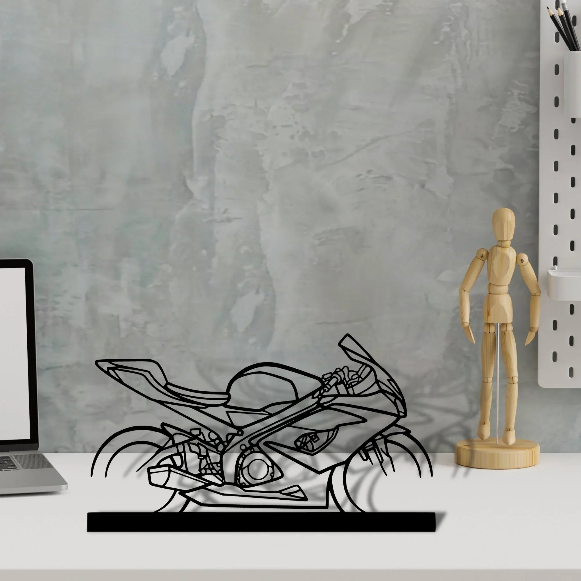 gsx-r-1000 Silhouette Metal Art Stand - Turbo Silhouette