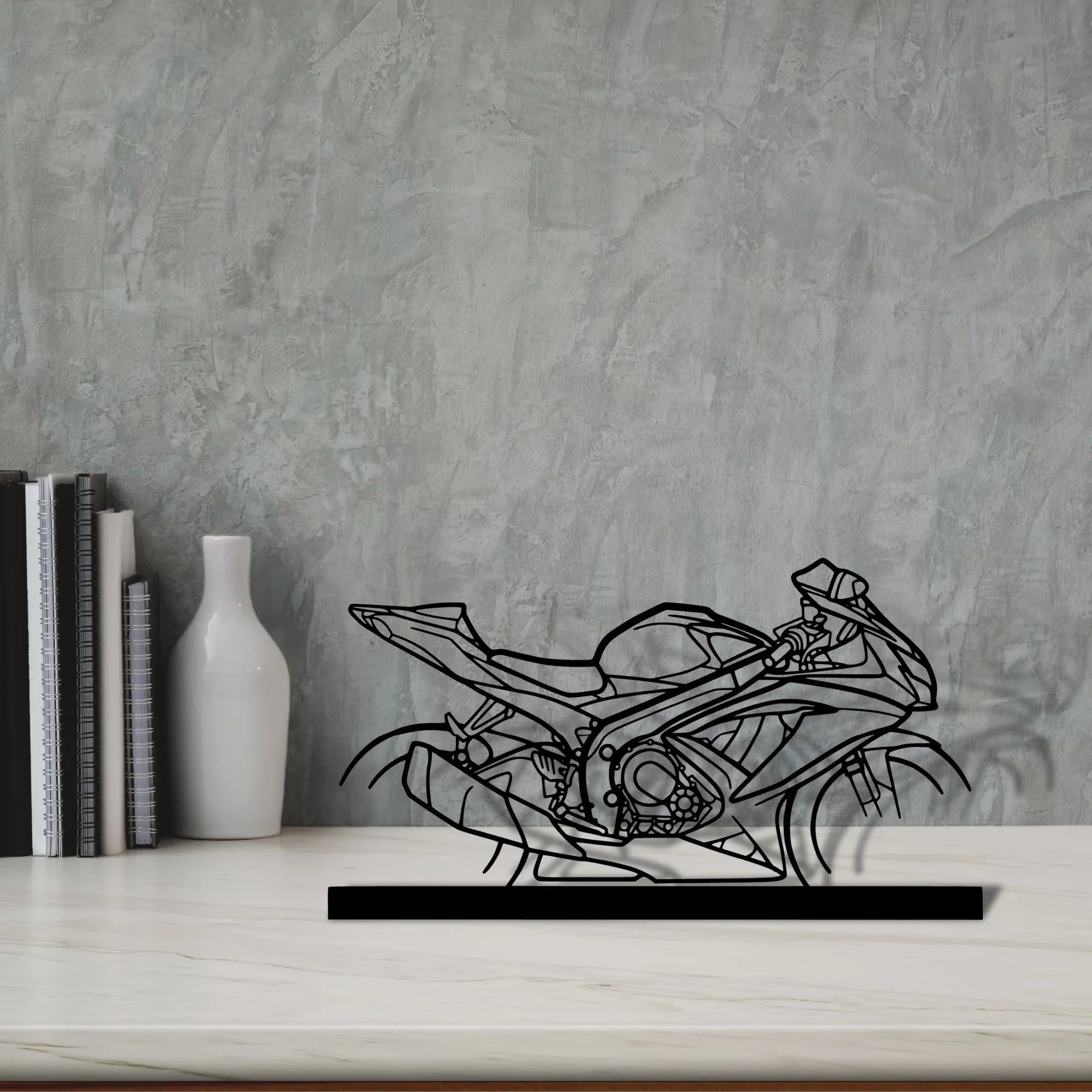 gsx-r-2 Silhouette Metal Art Stand - Turbo Silhouette