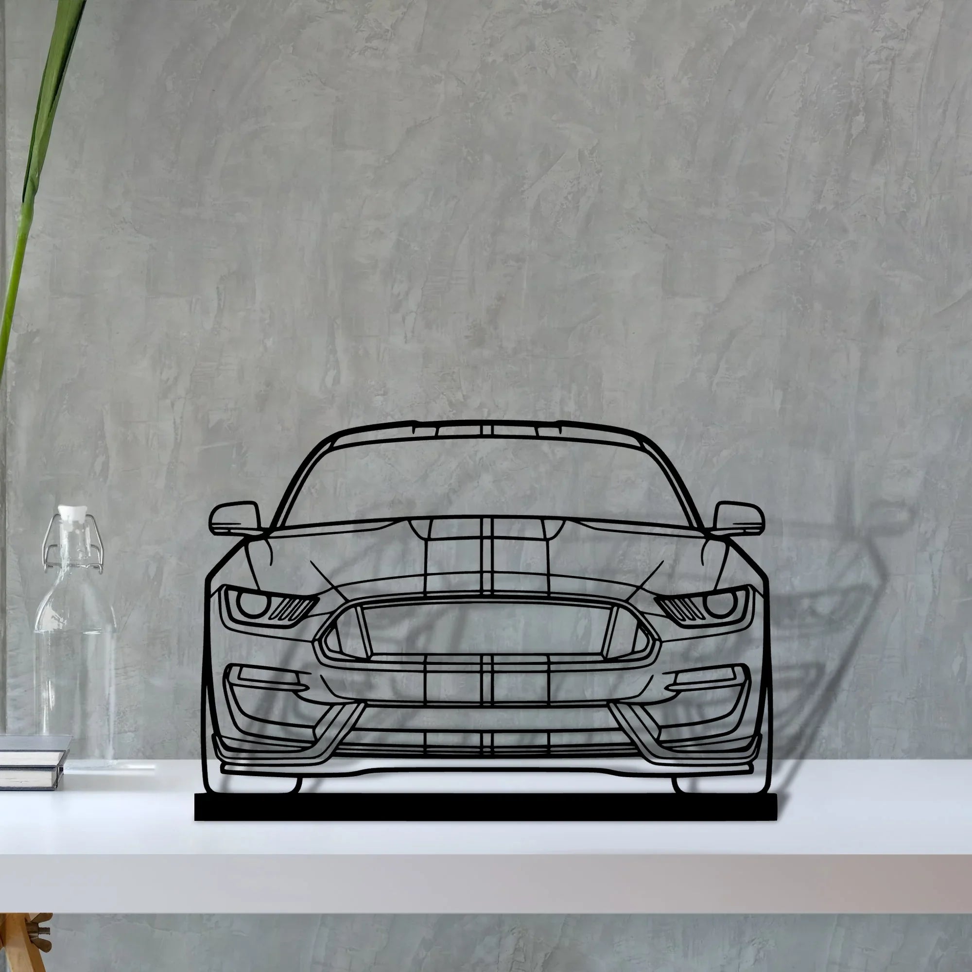 gt350 Silhouette Metal Art Stand - Turbo Silhouette