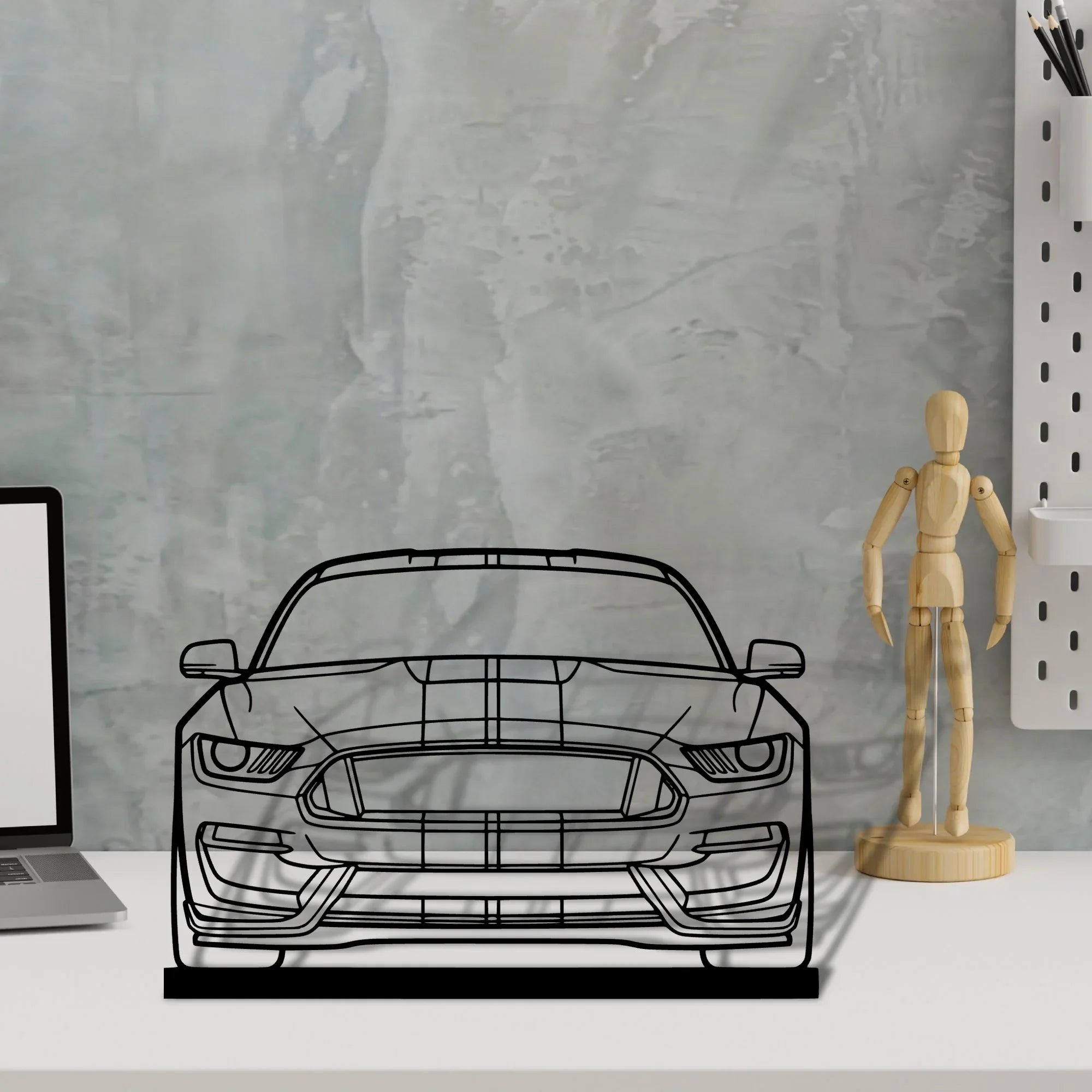 gt350 Silhouette Metal Art Stand - Turbo Silhouette