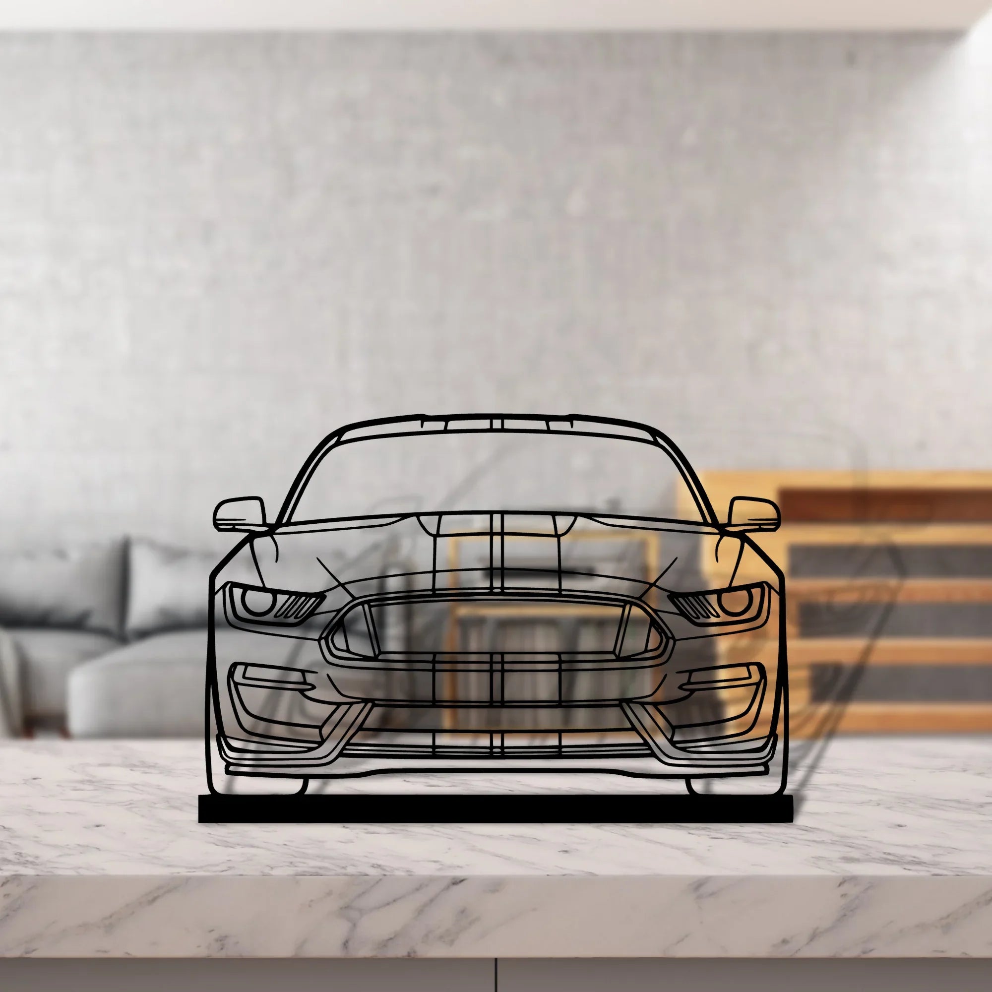 gt350 Silhouette Metal Art Stand - Turbo Silhouette