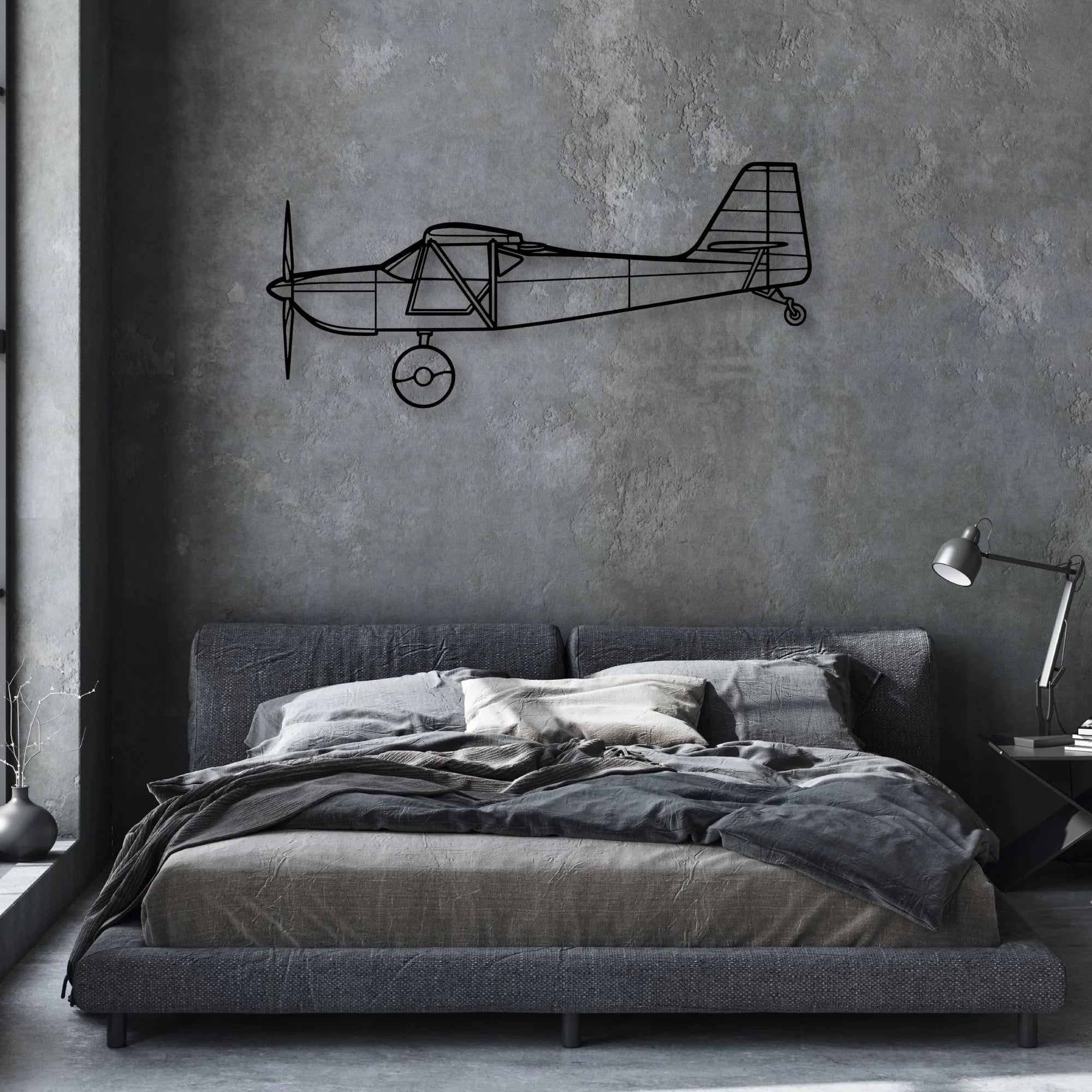 H145 2 Classic Aircraft Silhouette Metal Wall Art - Aviation Hangar Decor