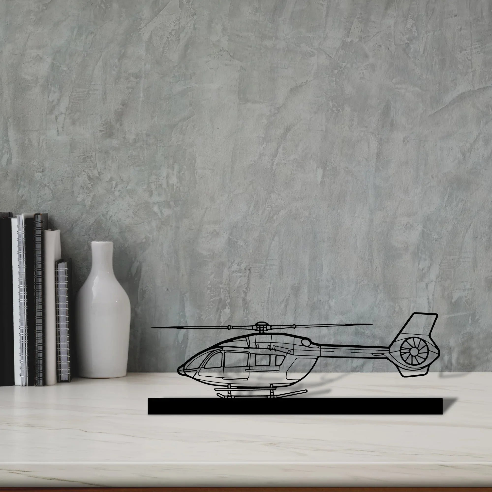 h145 Silhouette Metal Art Stand - Turbo Silhouette