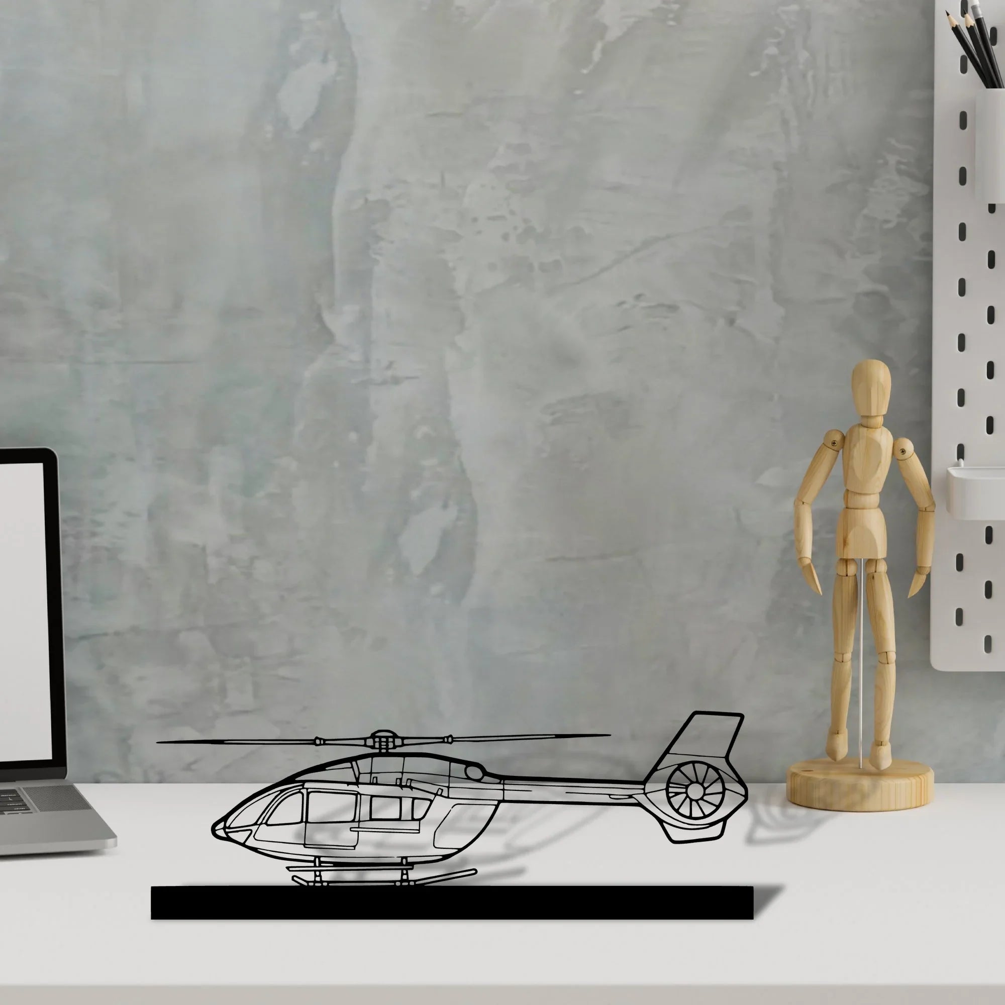 h145 Silhouette Metal Art Stand - Turbo Silhouette