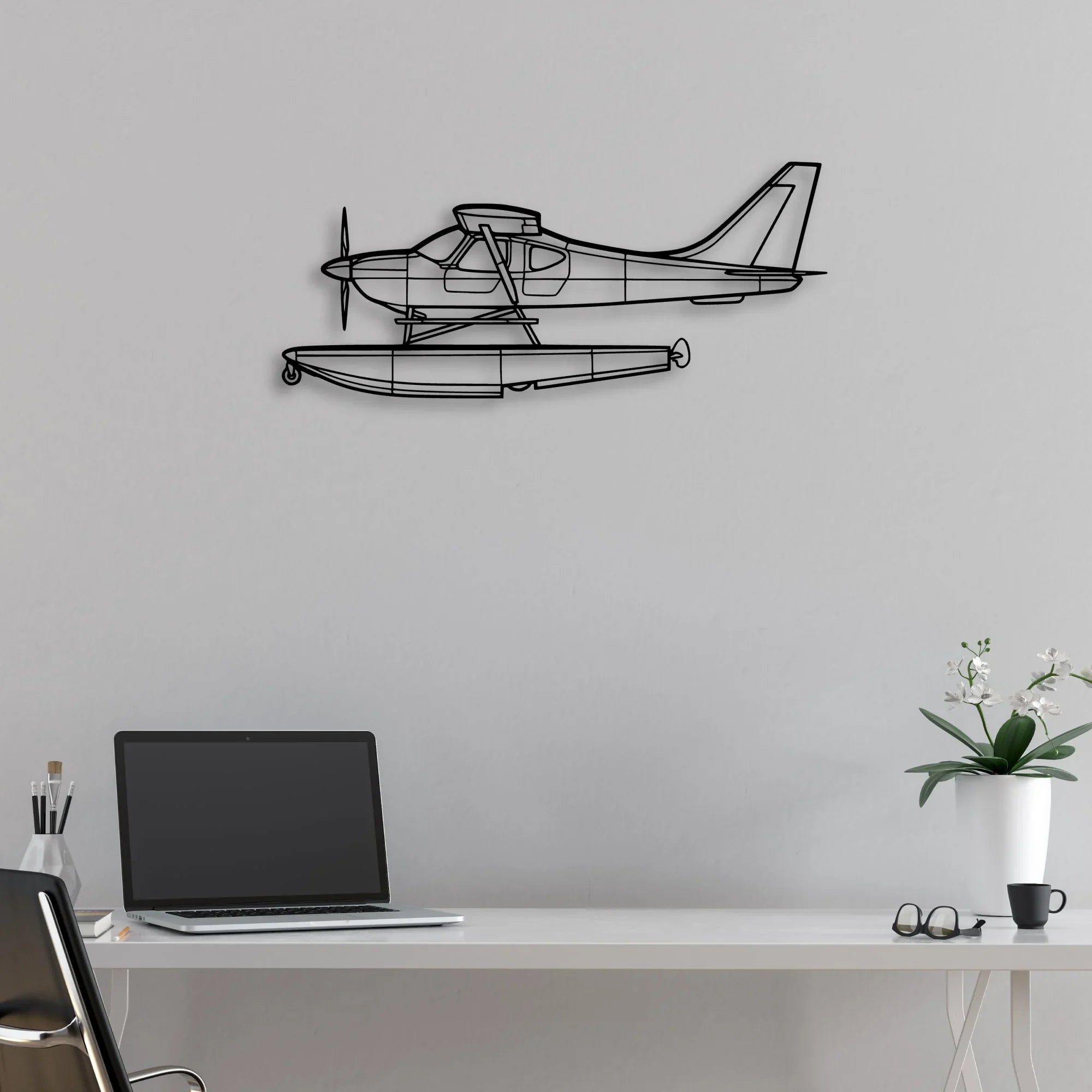 HH-60 Pave Hawk Classic Aircraft Silhouette Metal Wall Art - Aviation Hangar Decor