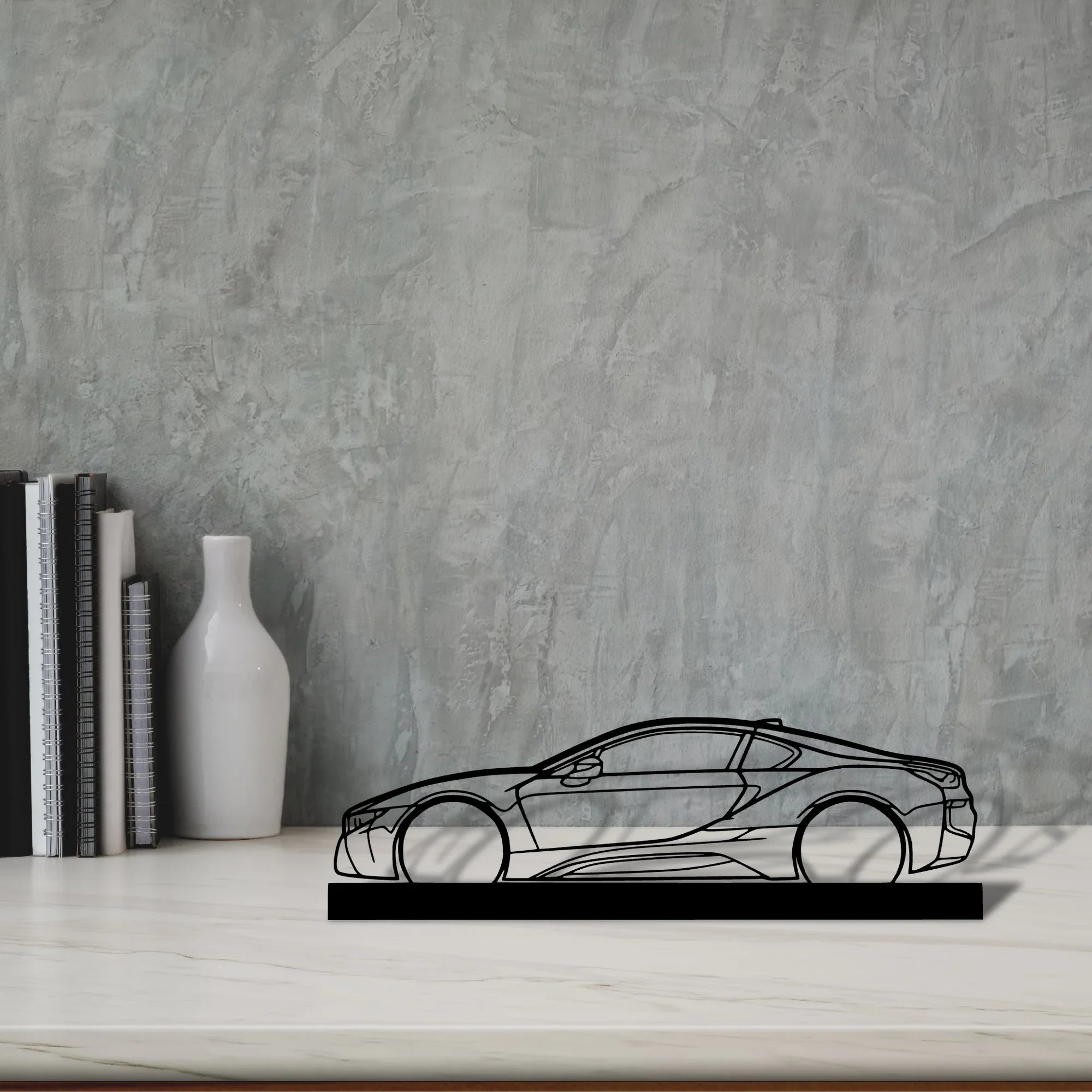i8 Silhouette Metal Art Stand - Turbo Silhouette