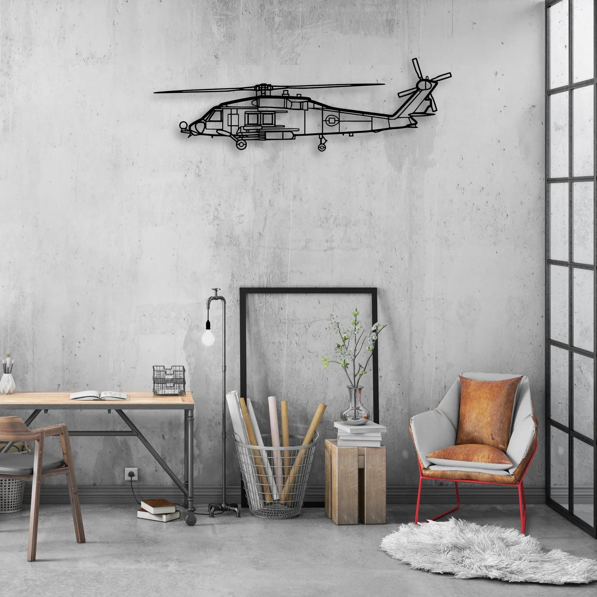 JA37 C Viggen Fighter Classic Aircraft Silhouette Metal Wall Art - Aviation Hangar Decor