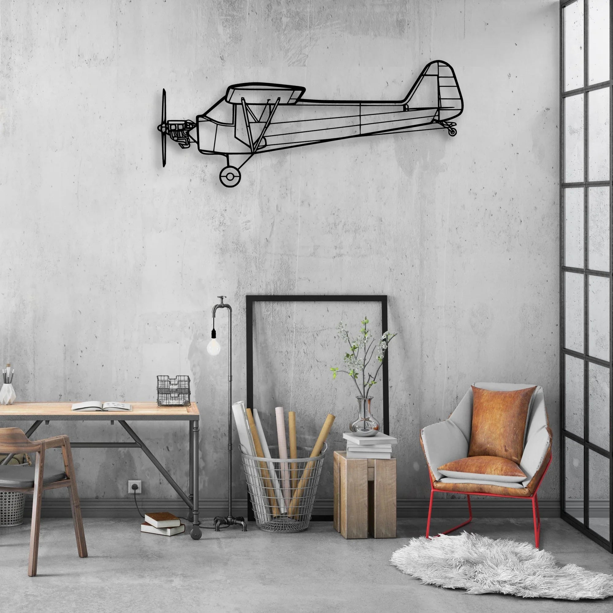 Jetstream 32 Classic Aircraft Silhouette Metal Wall Art - Aviation Hangar Decor