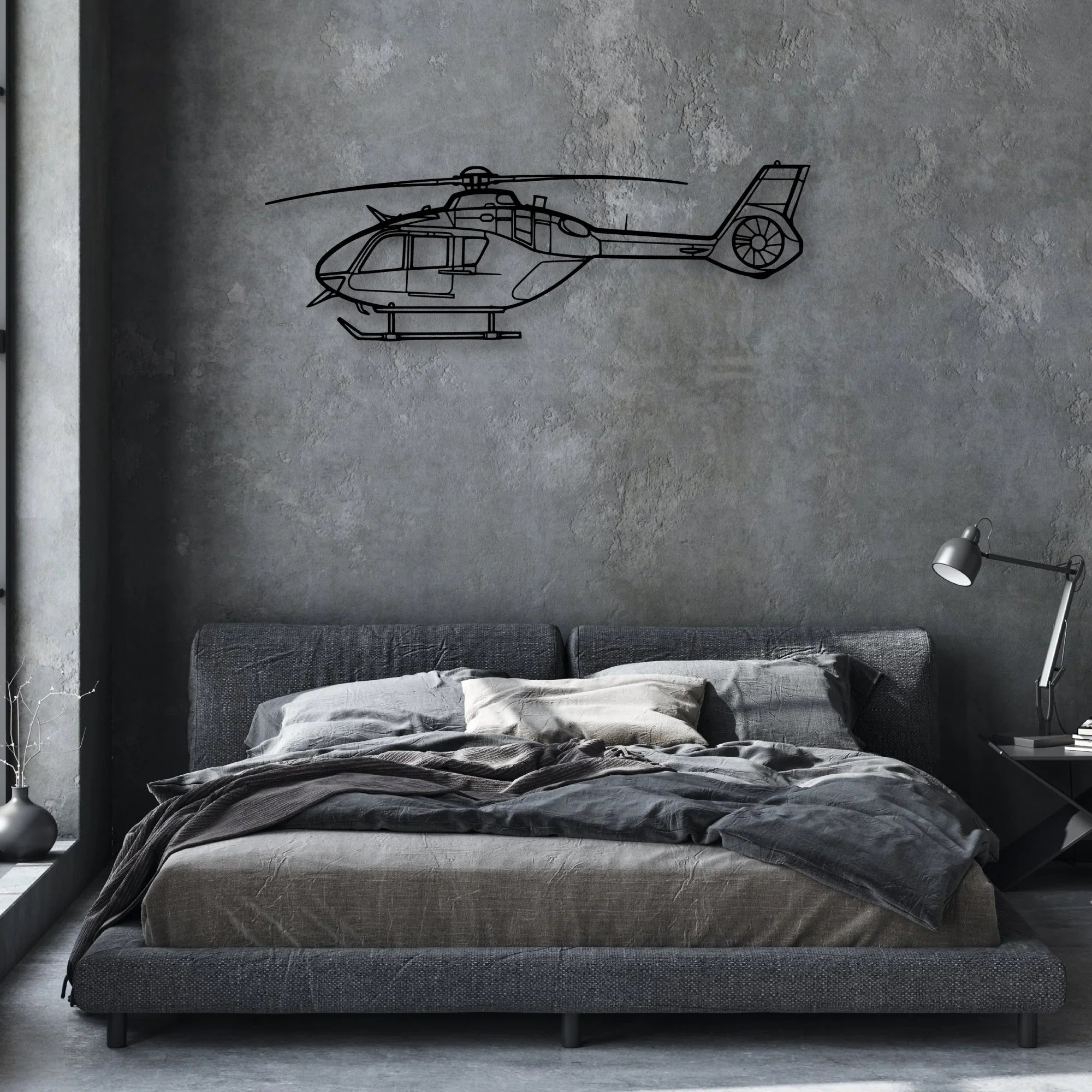 Juno HT1 Classic Aircraft Silhouette Metal Wall Art - Aviation Hangar Decor