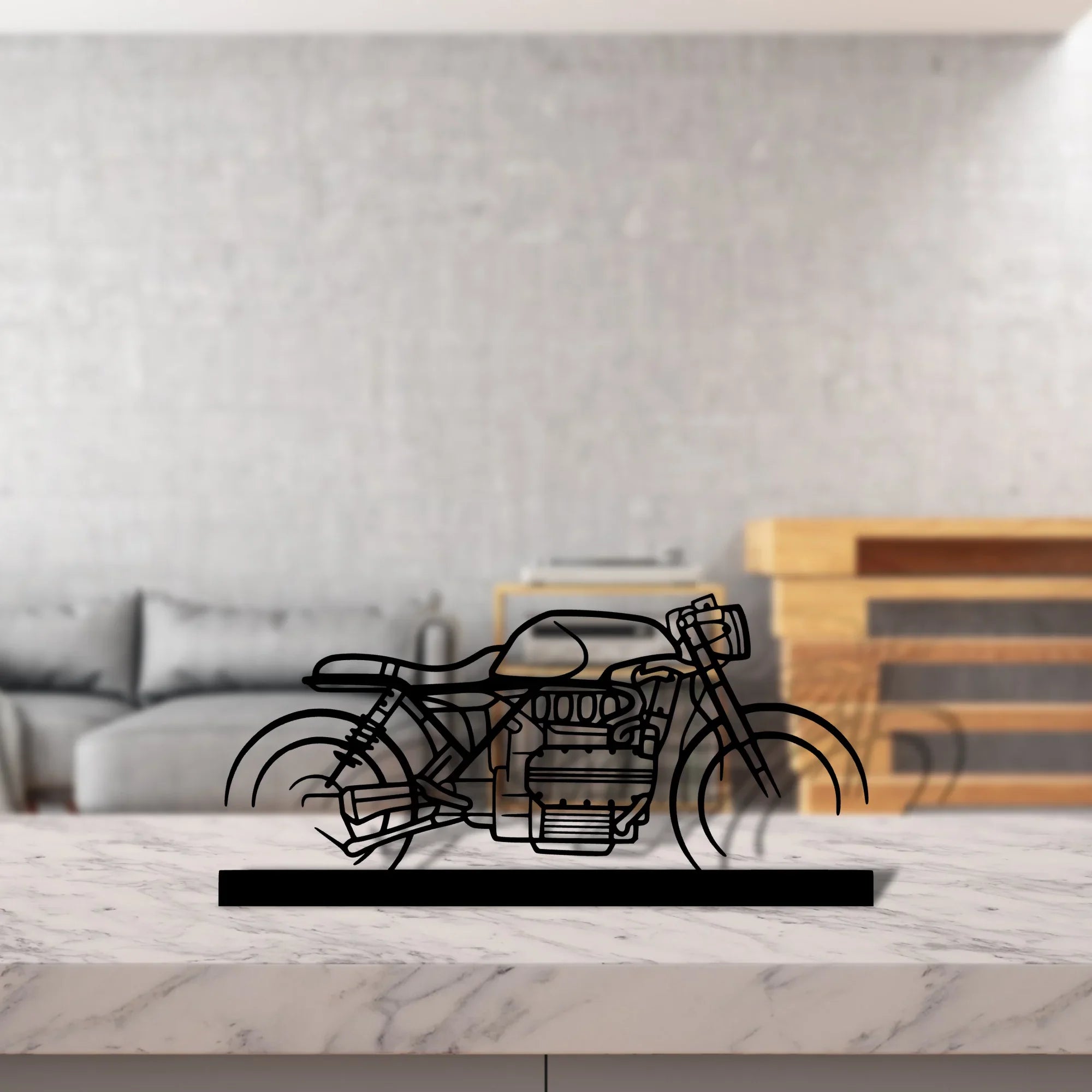 k1100-cafe-racer Silhouette Metal Art Stand - Turbo Silhouette