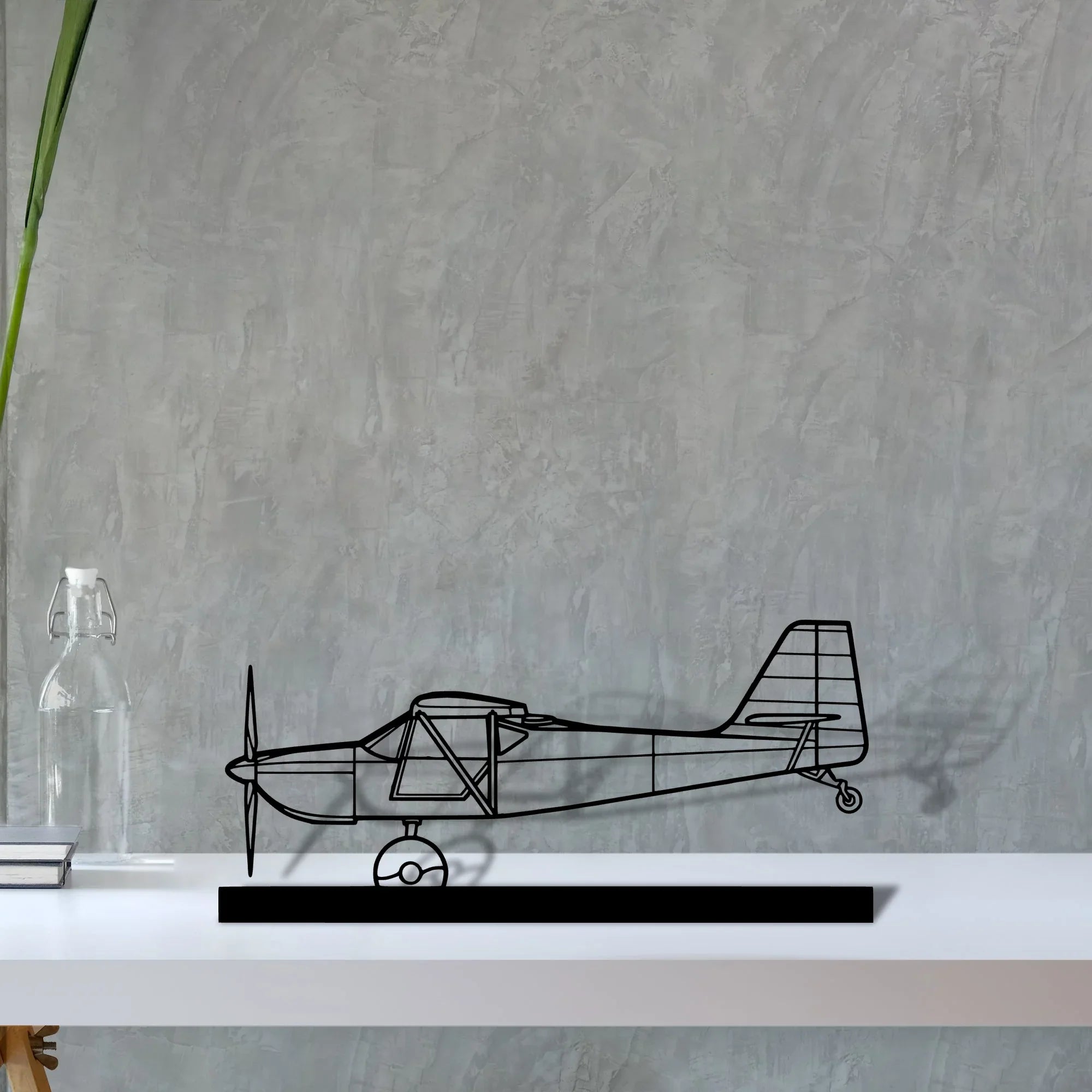 kitfox-5-2 Silhouette Metal Art Stand - Turbo Silhouette