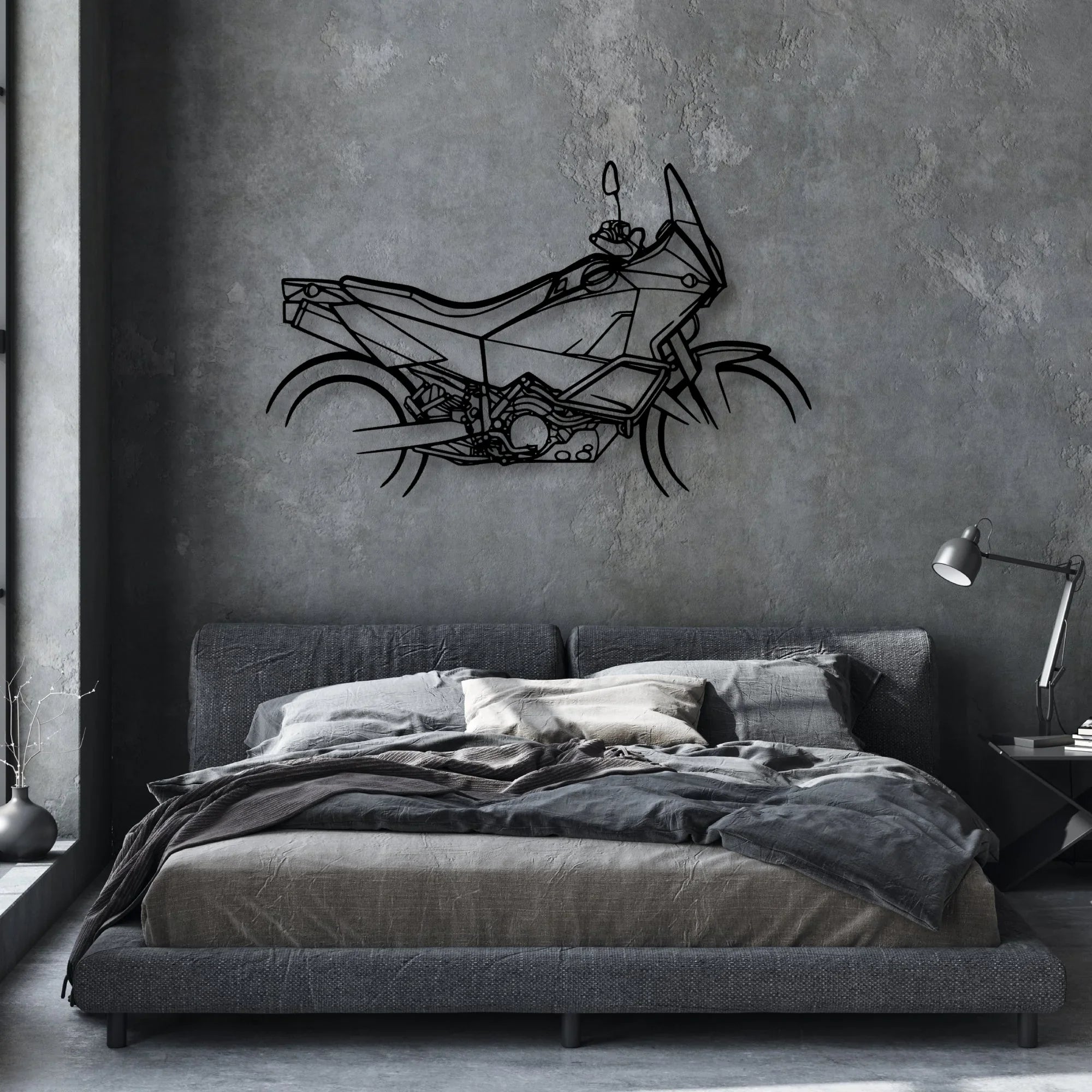 KTM 990 Classic Motorcycle Silhouette Metal Wall Art - Moto Garage Decor