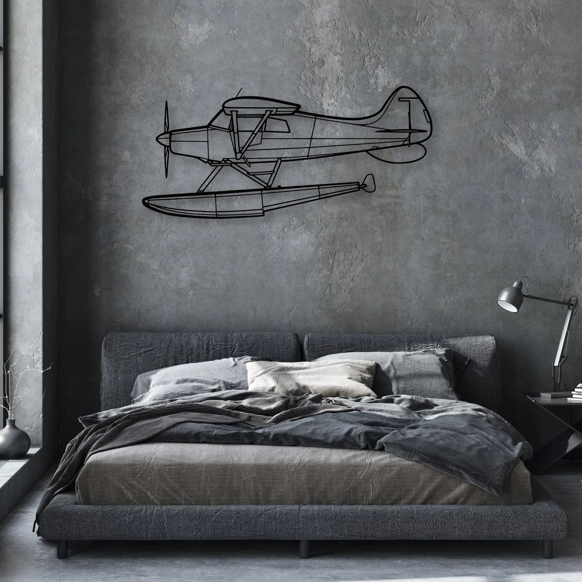 M-4 Classic Aircraft Silhouette Metal Wall Art - Aviation Hangar Decor