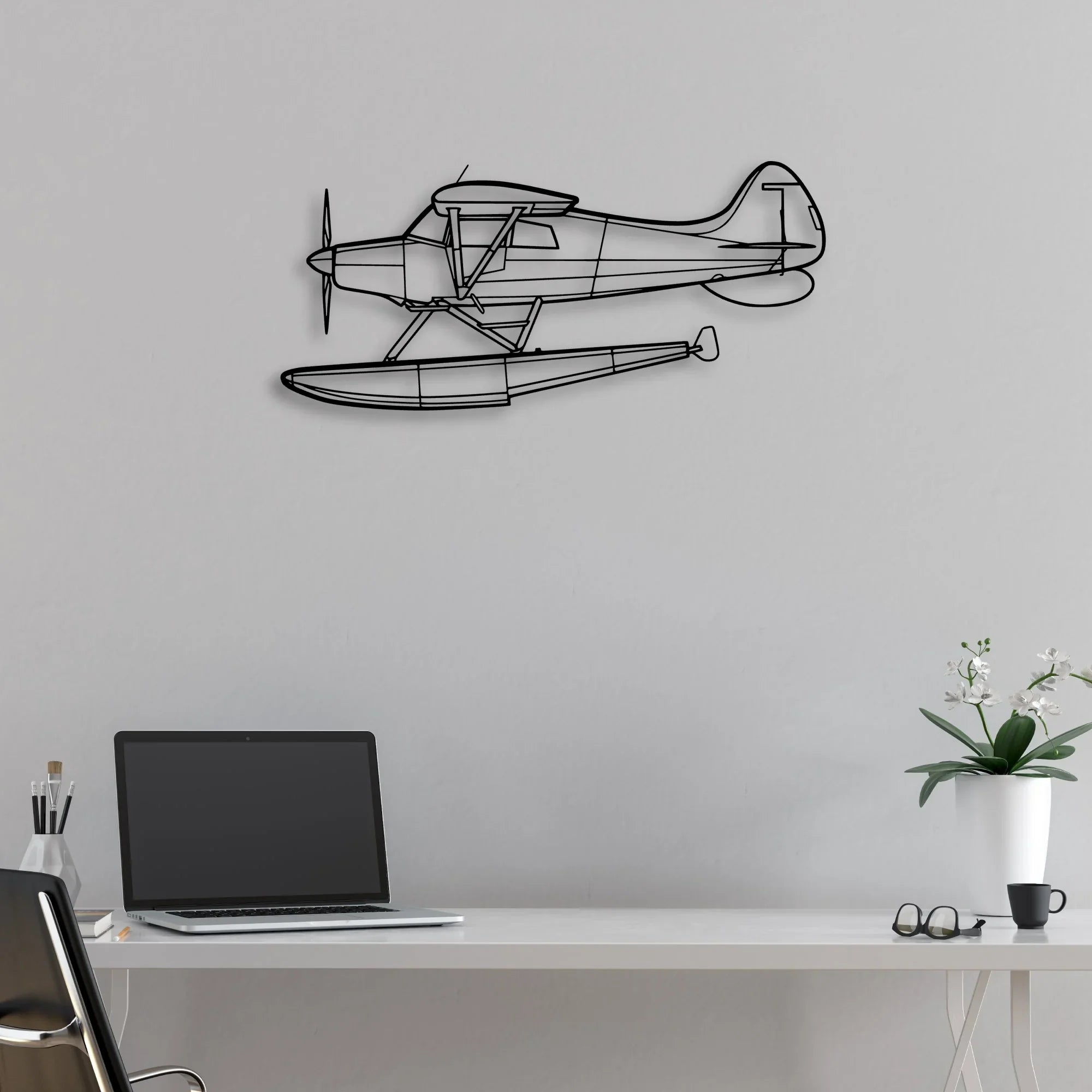 M-4 Classic Aircraft Silhouette Metal Wall Art - Aviation Hangar Decor