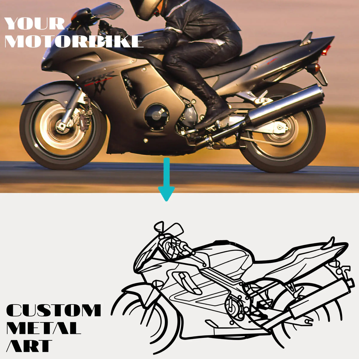 Your Custom Bike Silhouette Metal Wall Art Service
