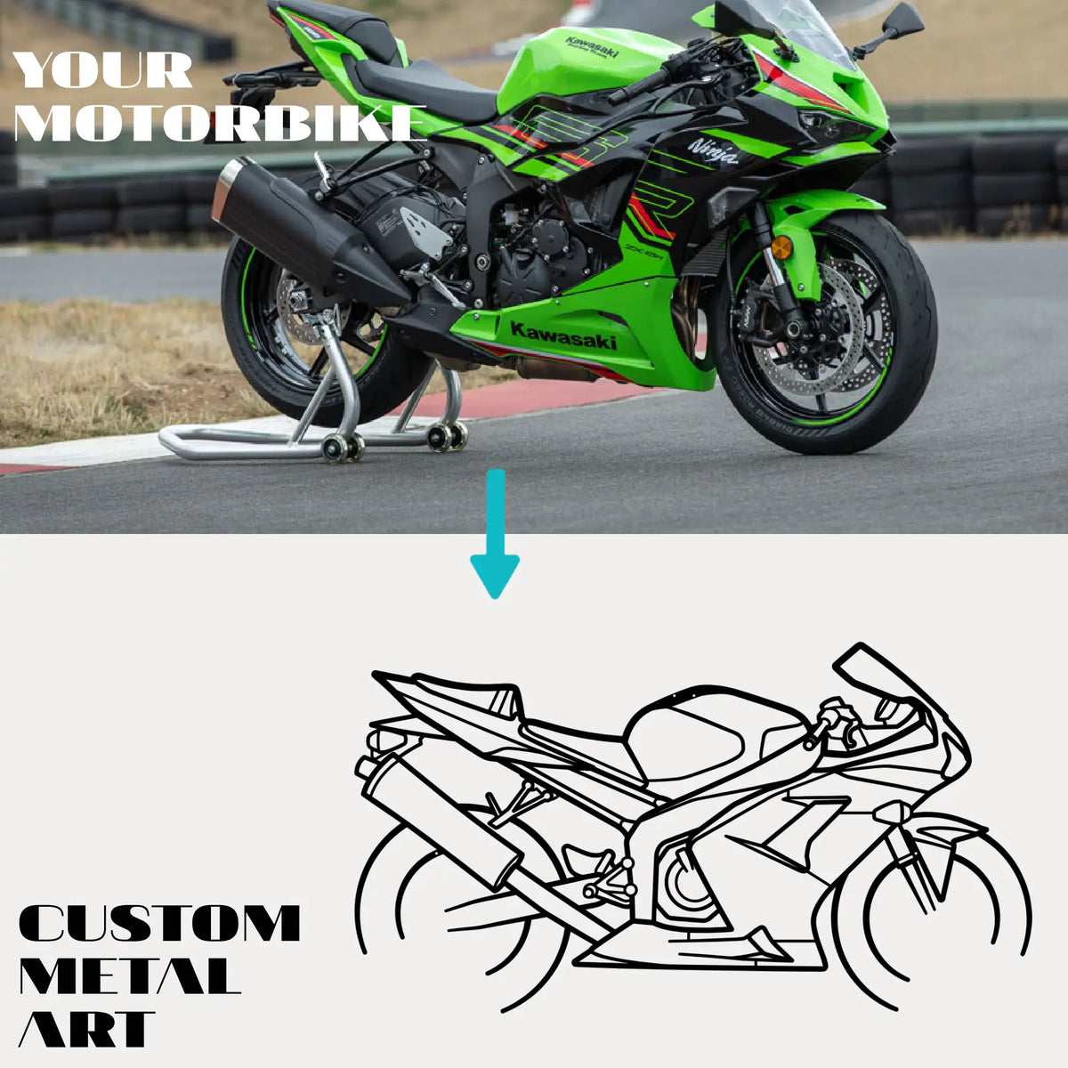 Your Custom Bike Silhouette Metal Wall Art Service