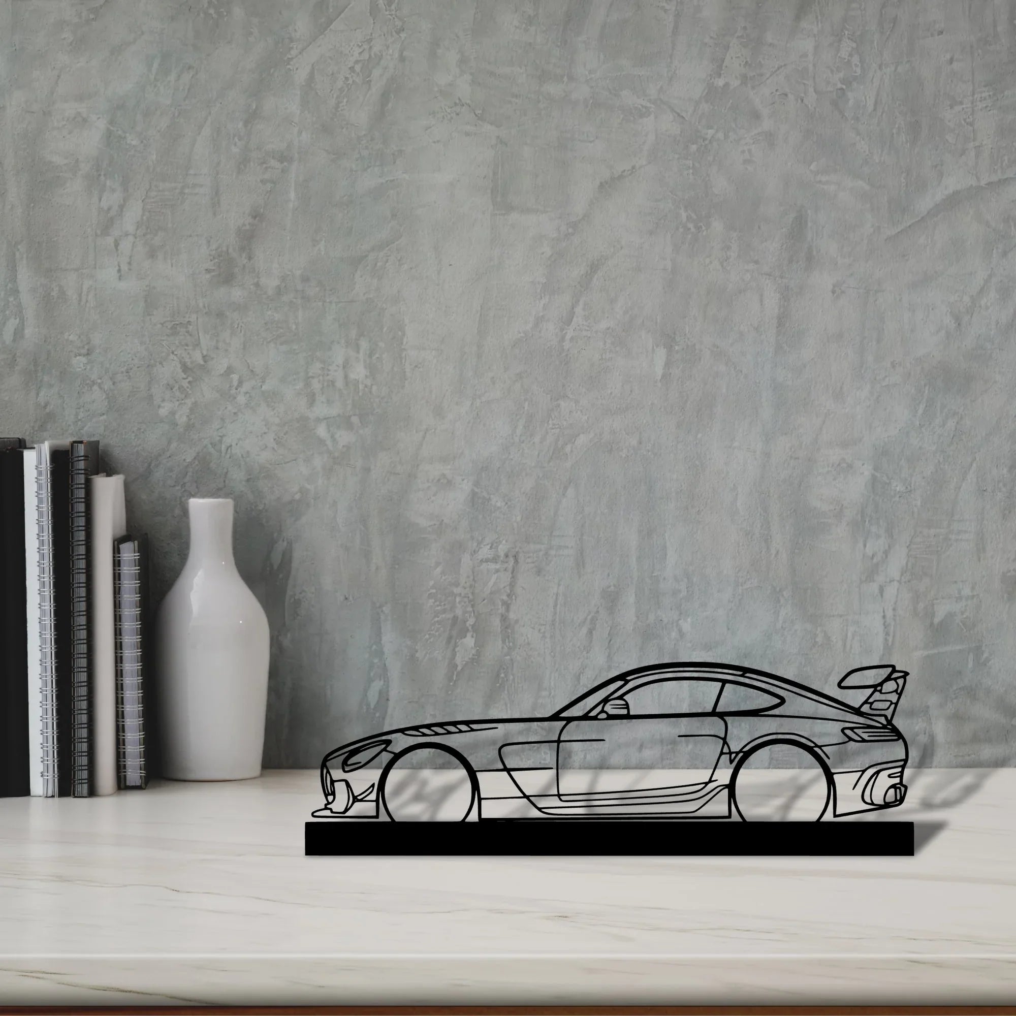 mercedes-amg-gt-black-series Silhouette Metal Art Stand - Turbo Silhouette