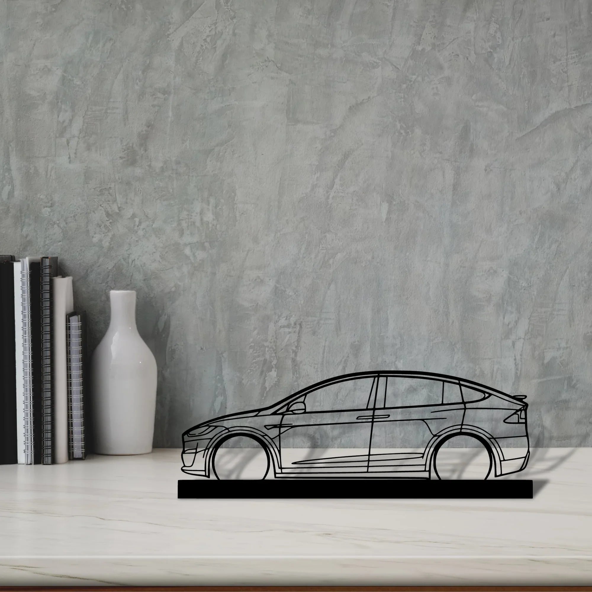 model-x Silhouette Metal Art Stand - Turbo Silhouette