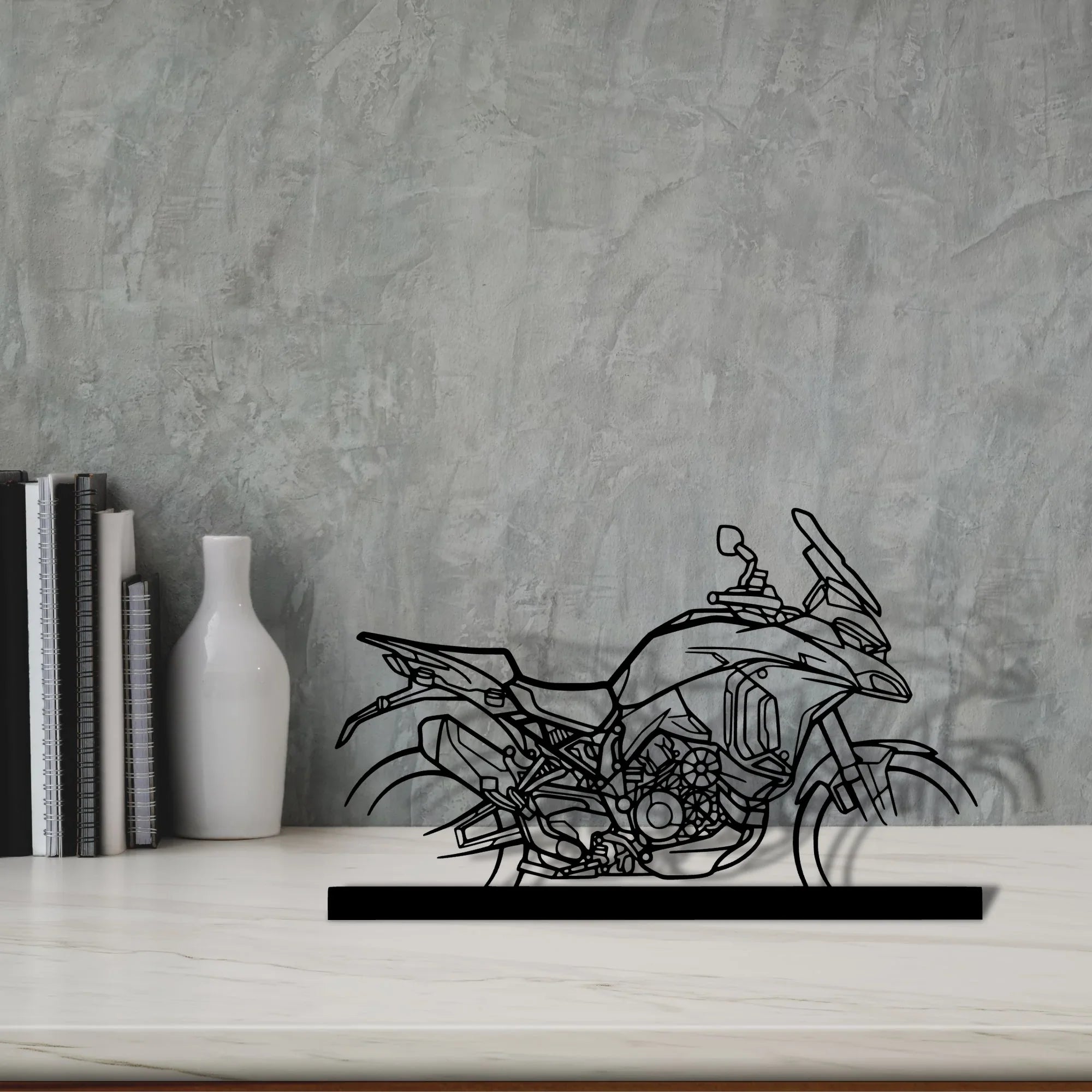 multistrada-v4s Silhouette Metal Art Stand - Turbo Silhouette