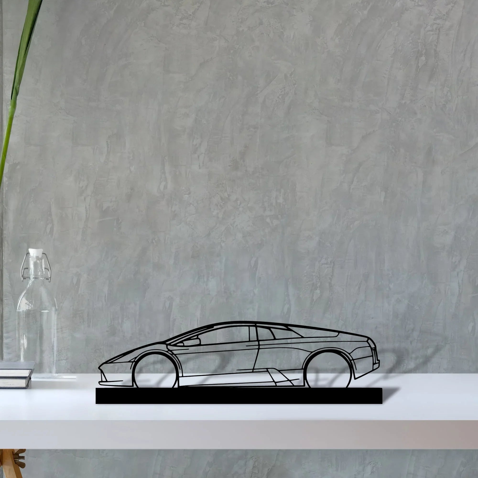 murcielago Silhouette Metal Art Stand - Turbo Silhouette
