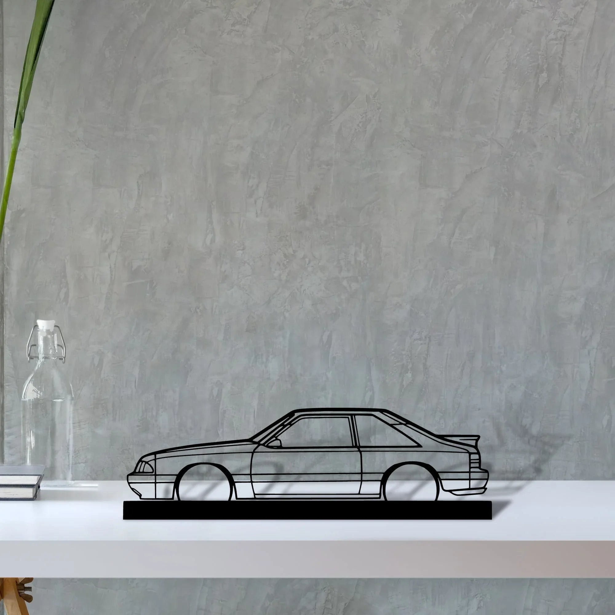 mustang-lx Silhouette Metal Art Stand - Turbo Silhouette