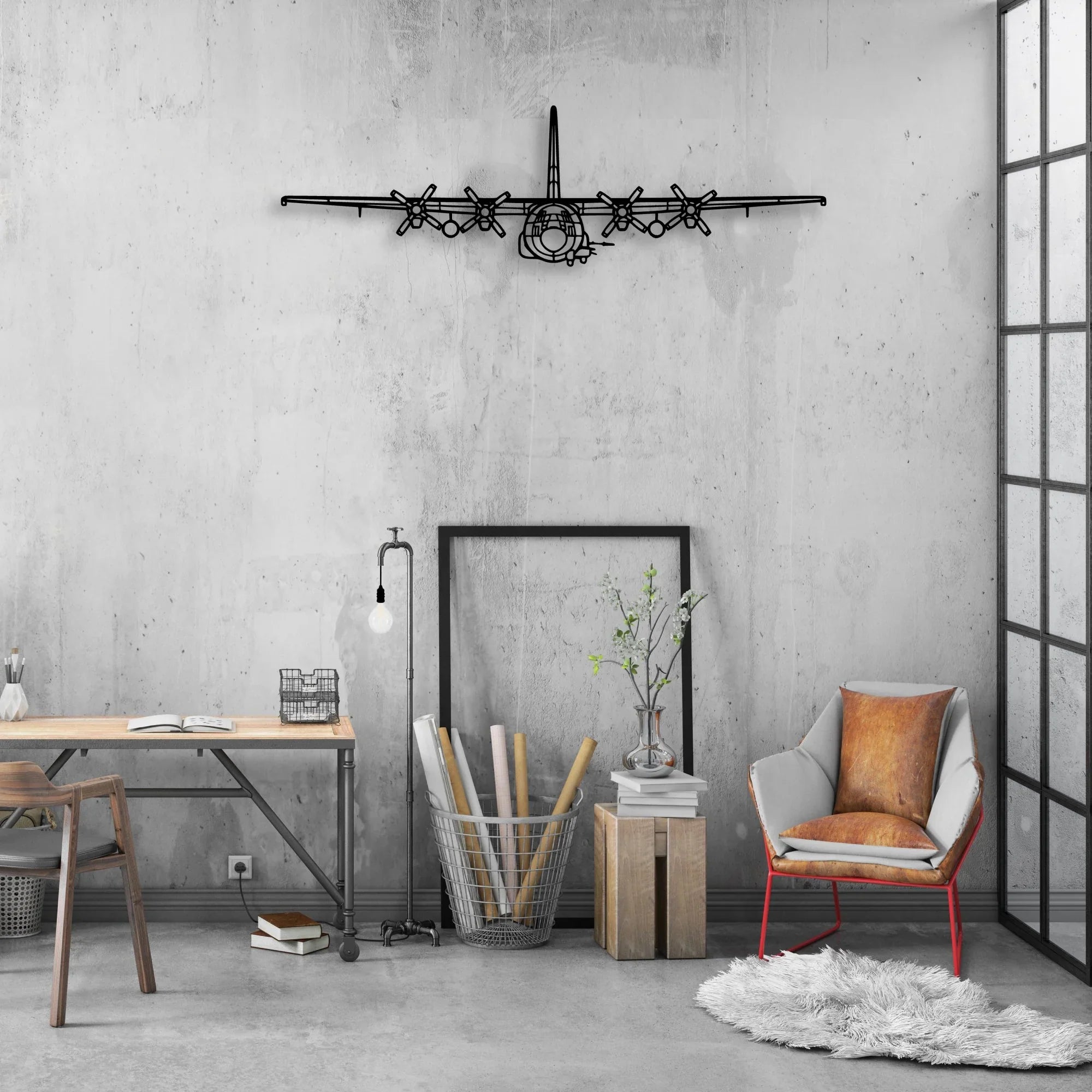 N3N 3 Classic Aircraft Silhouette Metal Wall Art - Aviation Hangar Decor