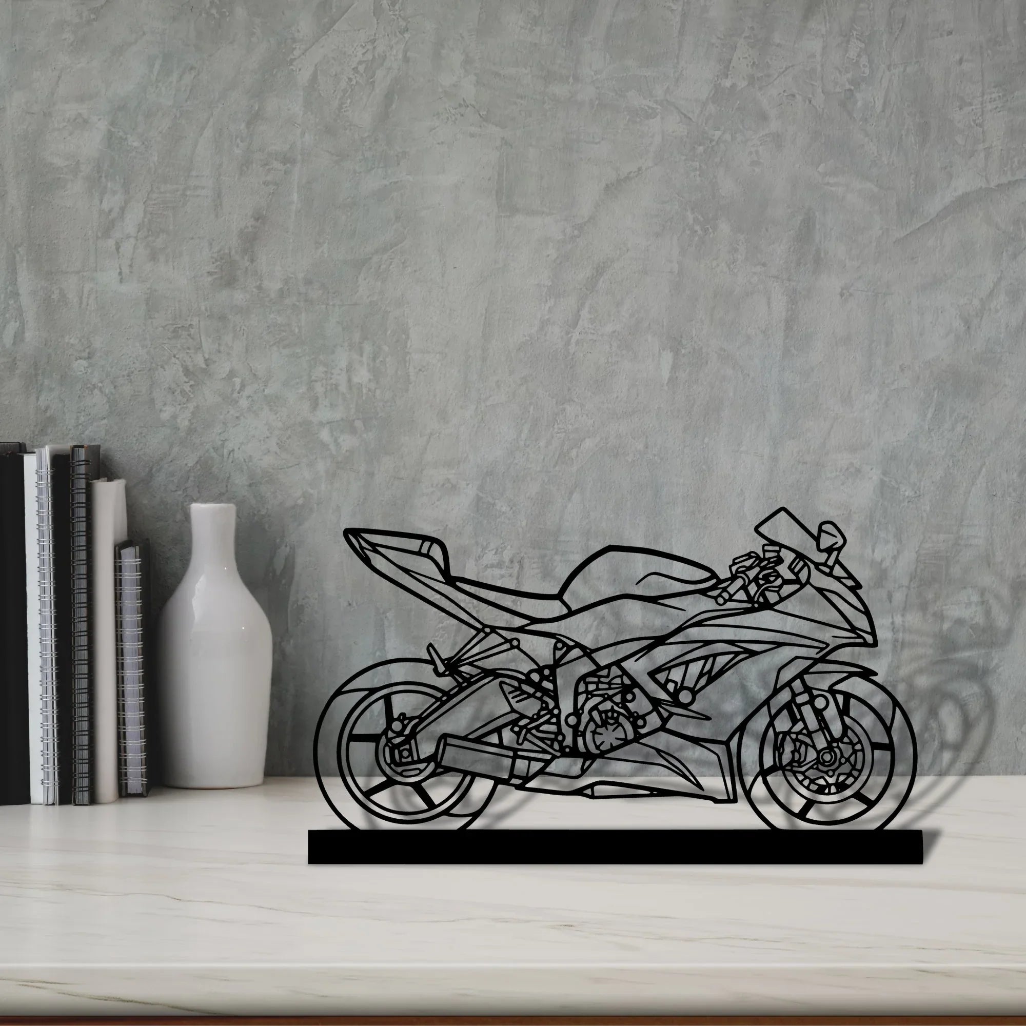 ninja-xr6-636-2016 Silhouette Metal Art Stand - Turbo Silhouette