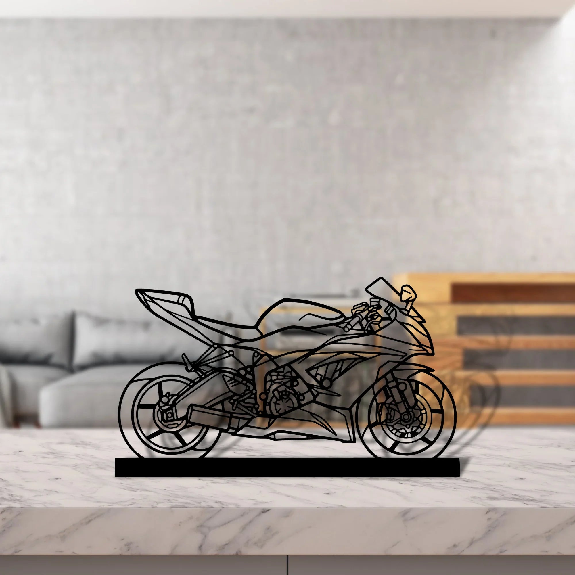 ninja-xr6-636-2016 Silhouette Metal Art Stand - Turbo Silhouette
