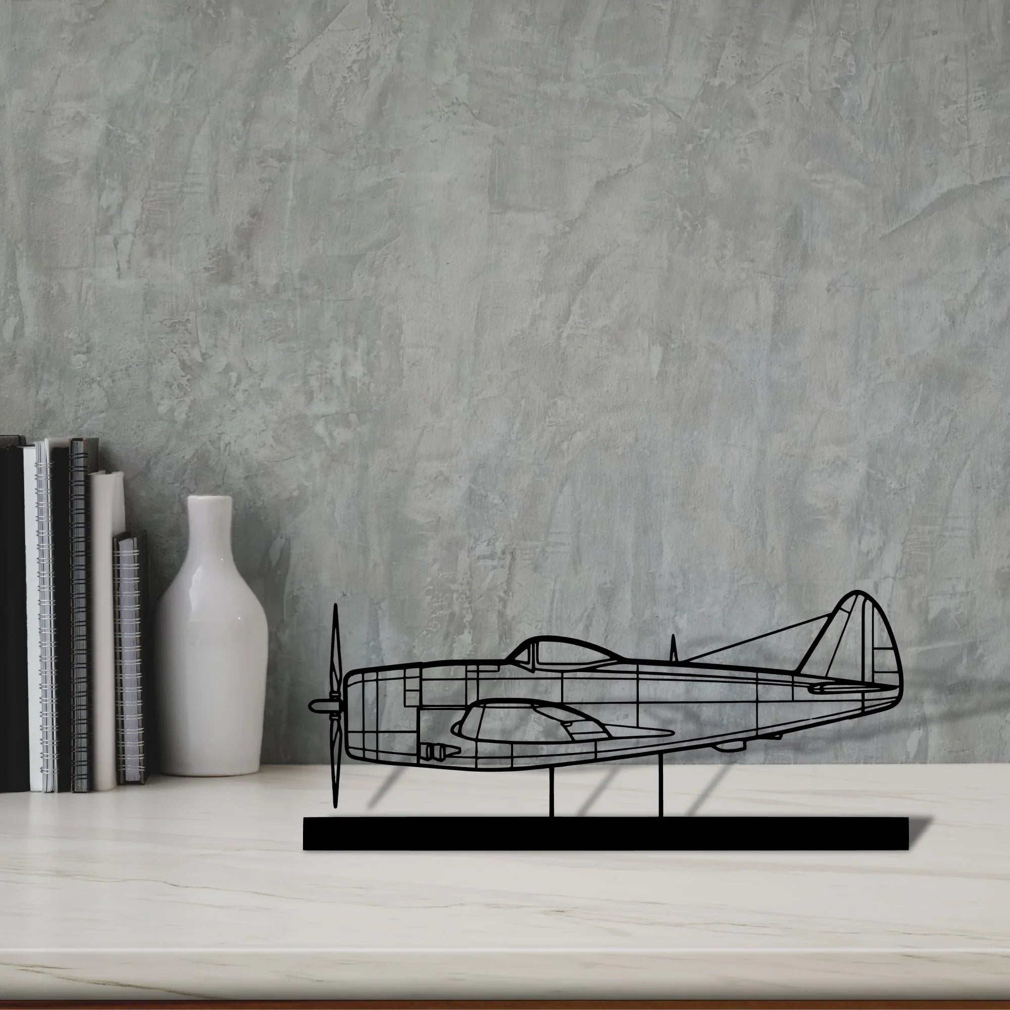 p-47d-2 Silhouette Metal Art Stand - Turbo Silhouette