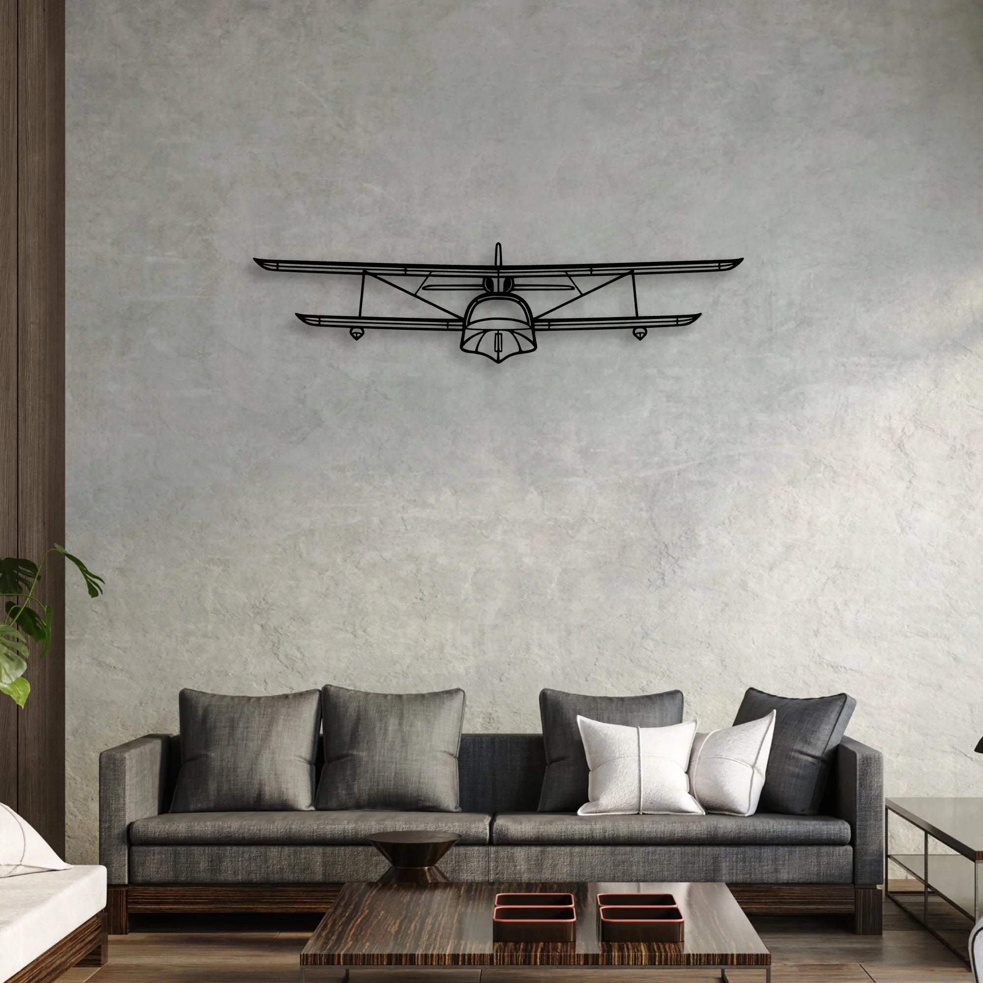 PA-44 Seminole Classic Aircraft Silhouette Metal Wall Art - Aviation Hangar Decor