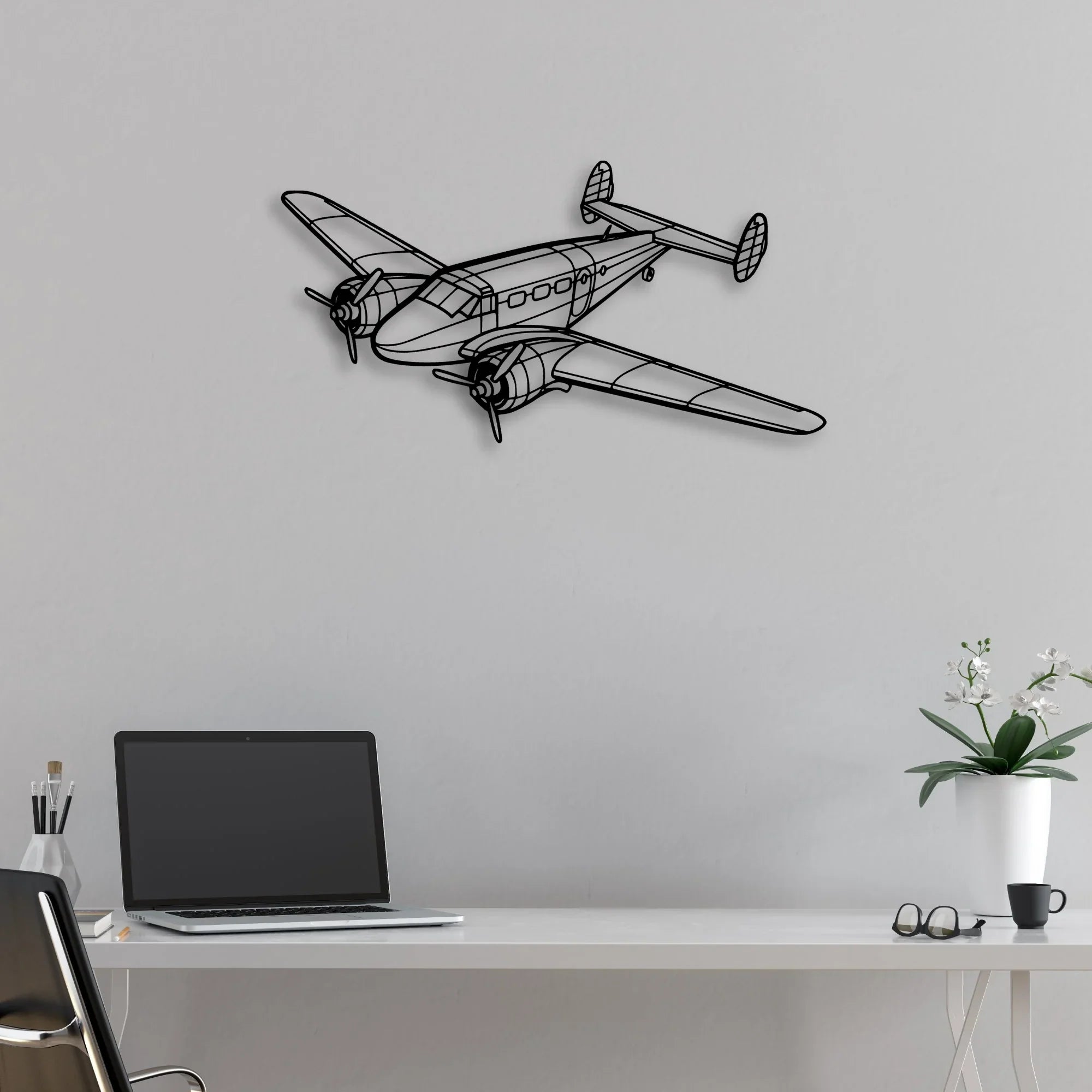 PA-46 350P Malibu Mirage Classic Aircraft Silhouette Metal Wall Art - Aviation Hangar Decor
