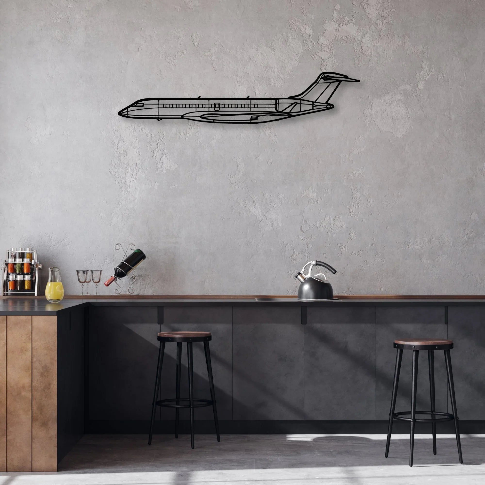 PA32R 301 Classic Aircraft Silhouette Metal Wall Art - Aviation Hangar Decor