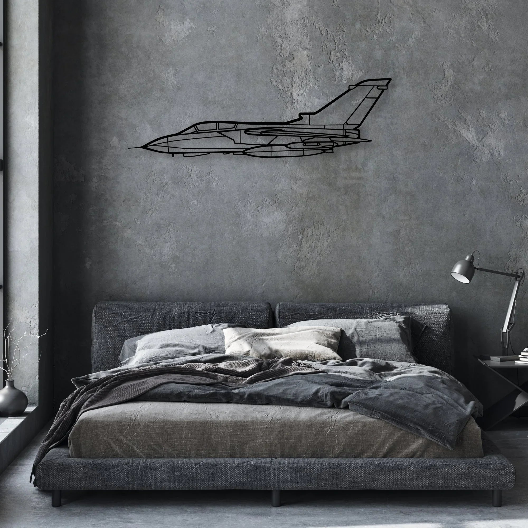 Panavia Tornado Classic Aircraft Silhouette Metal Wall Art - Aviation Hangar Decor