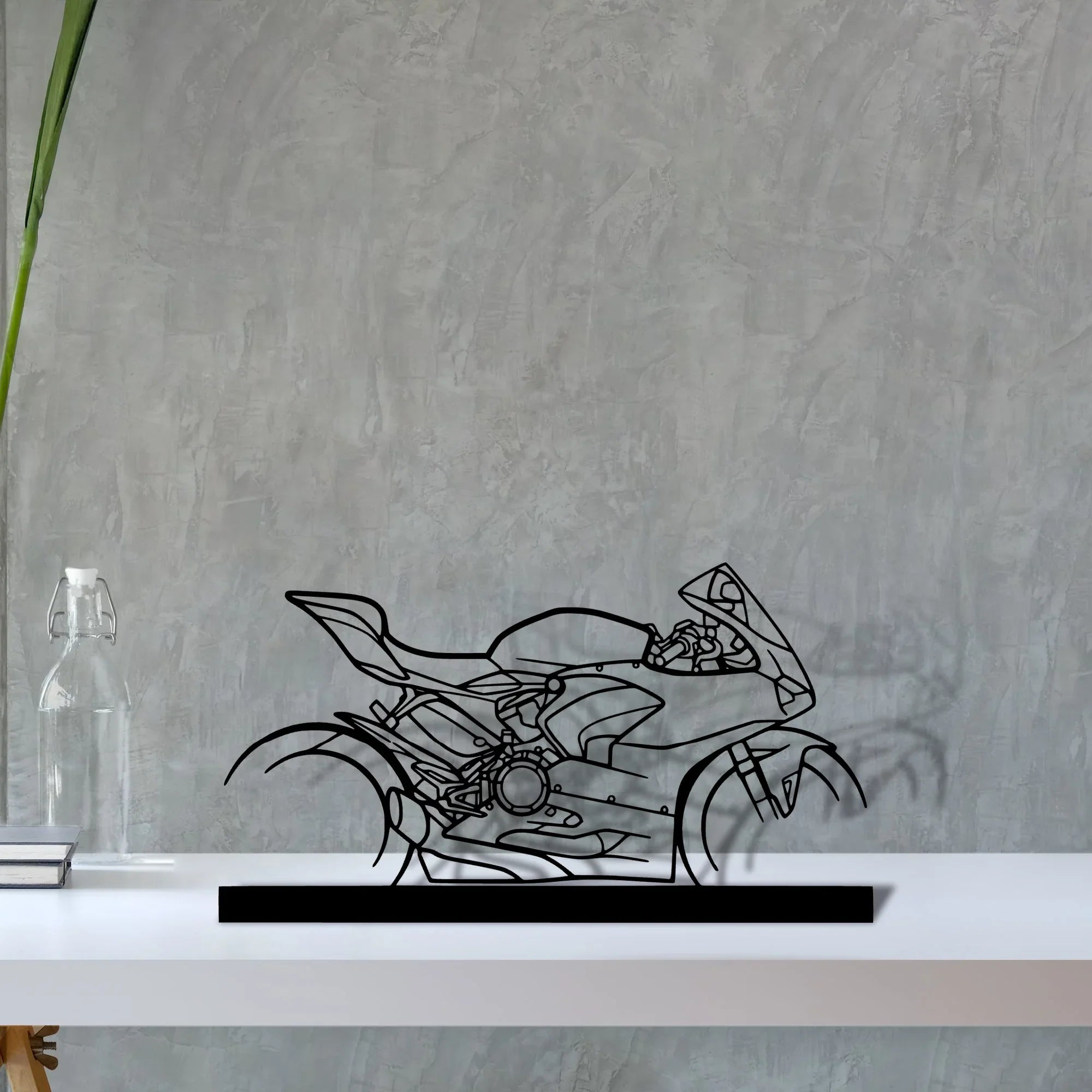 panigale-v2-2021 Silhouette Metal Art Stand - Turbo Silhouette