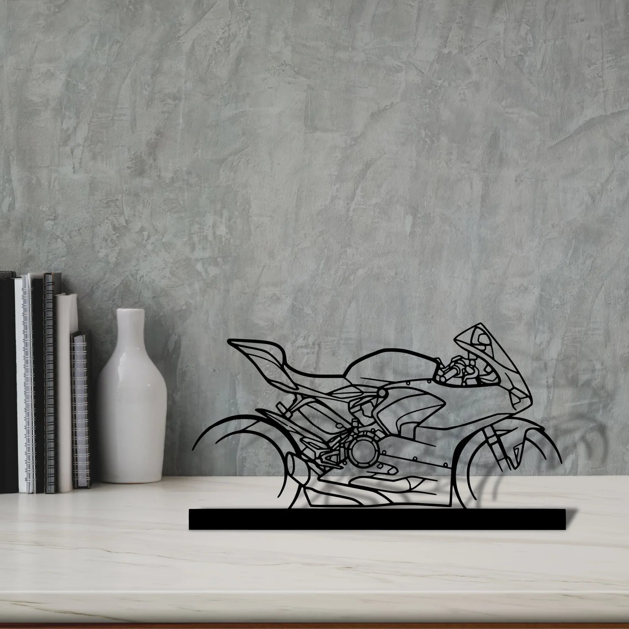 panigale-v2-2021 Silhouette Metal Art Stand - Turbo Silhouette