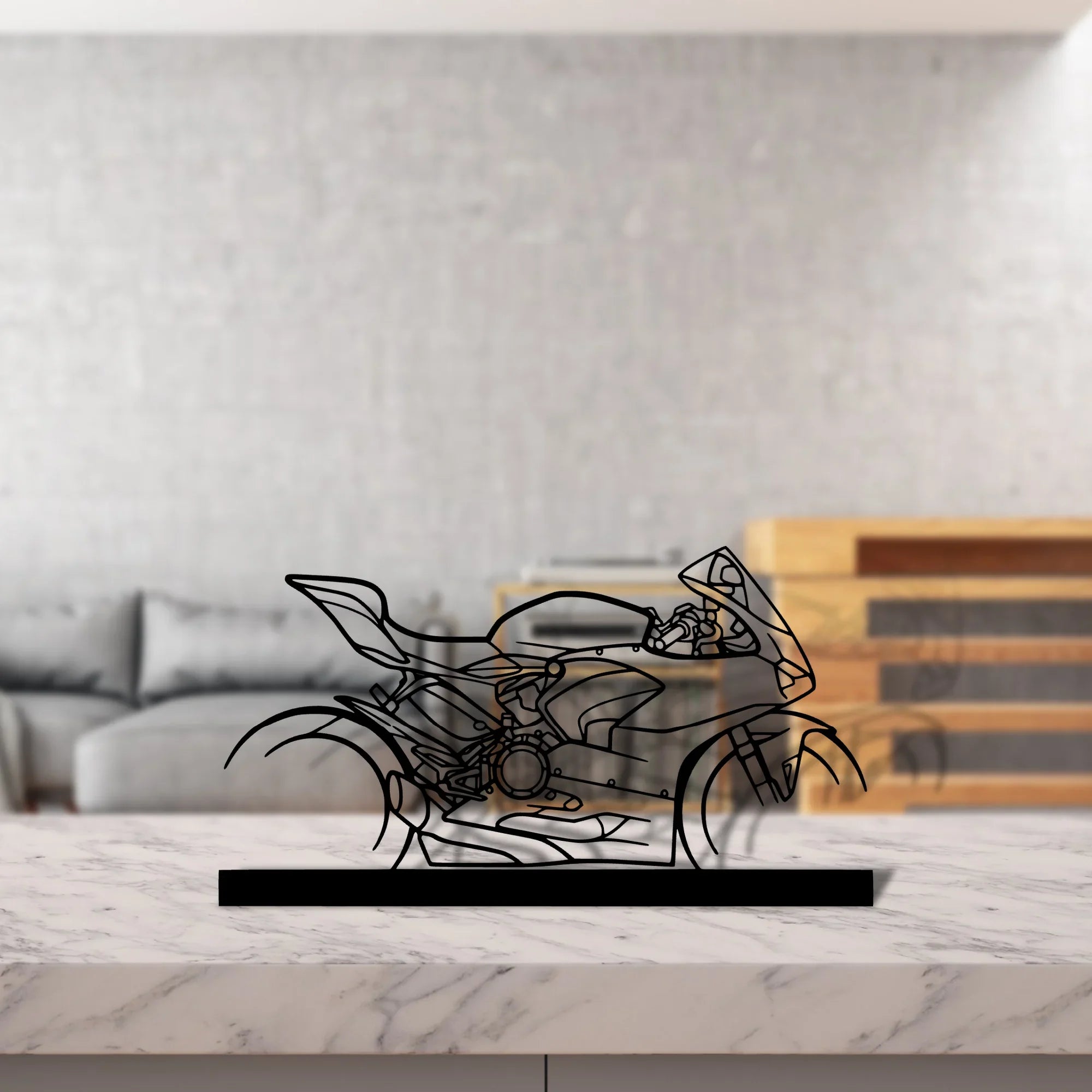 panigale-v2-2021 Silhouette Metal Art Stand - Turbo Silhouette