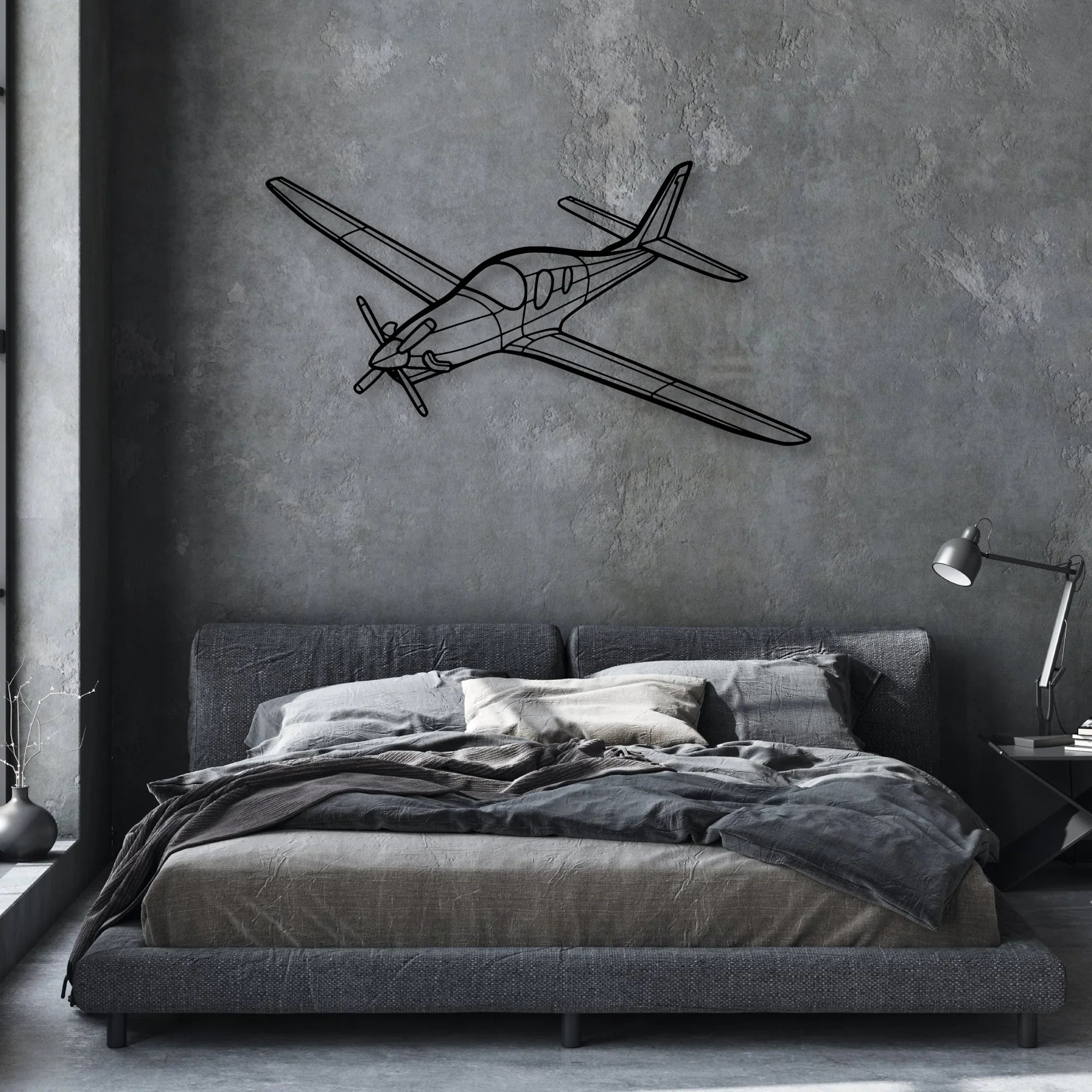 Piper J-3 Cub Classic Aircraft Silhouette Metal Wall Art - Aviation Hangar Decor