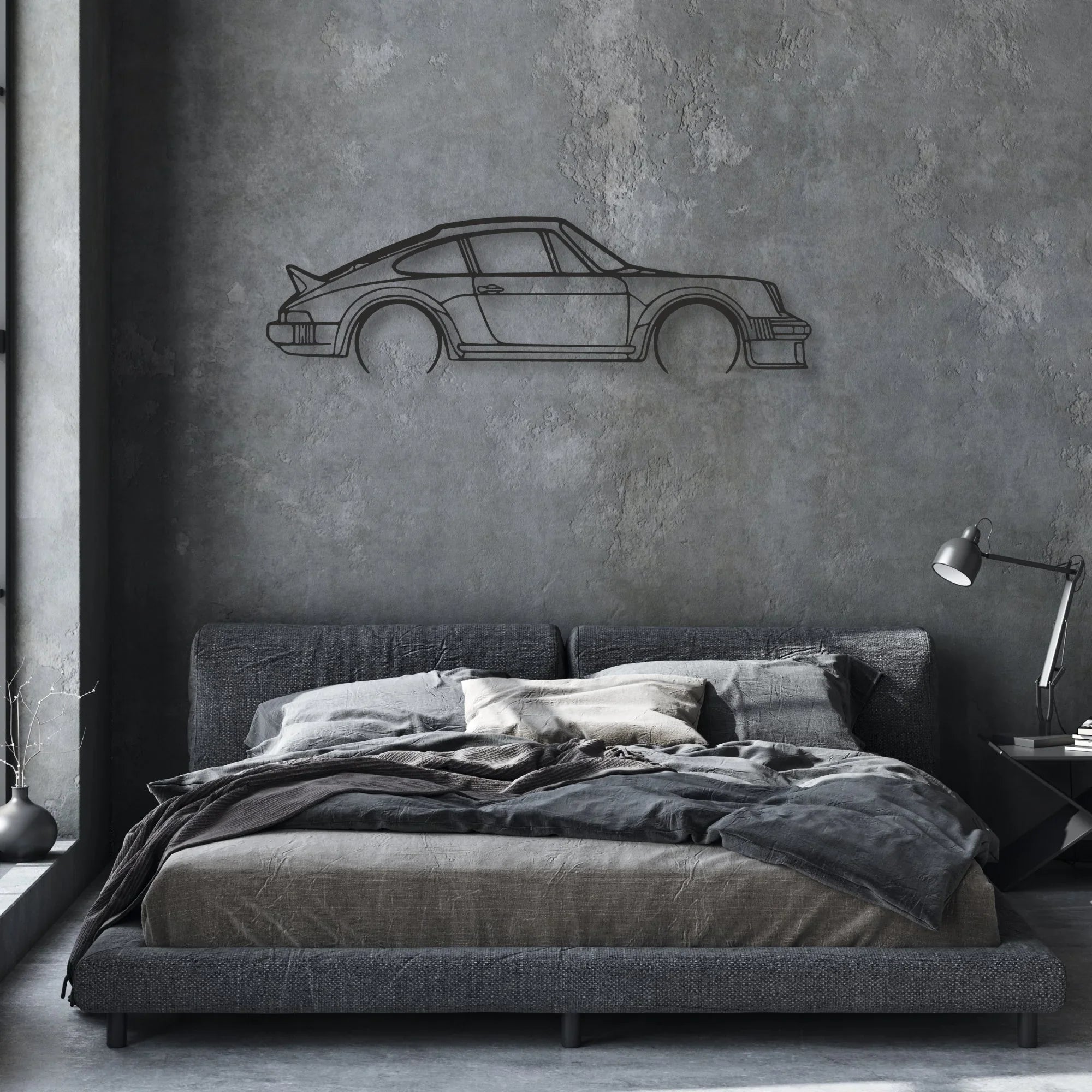 porsche 911 sc group4 Classic Silhouette Metal Wall Art - Automotive Garage Decor