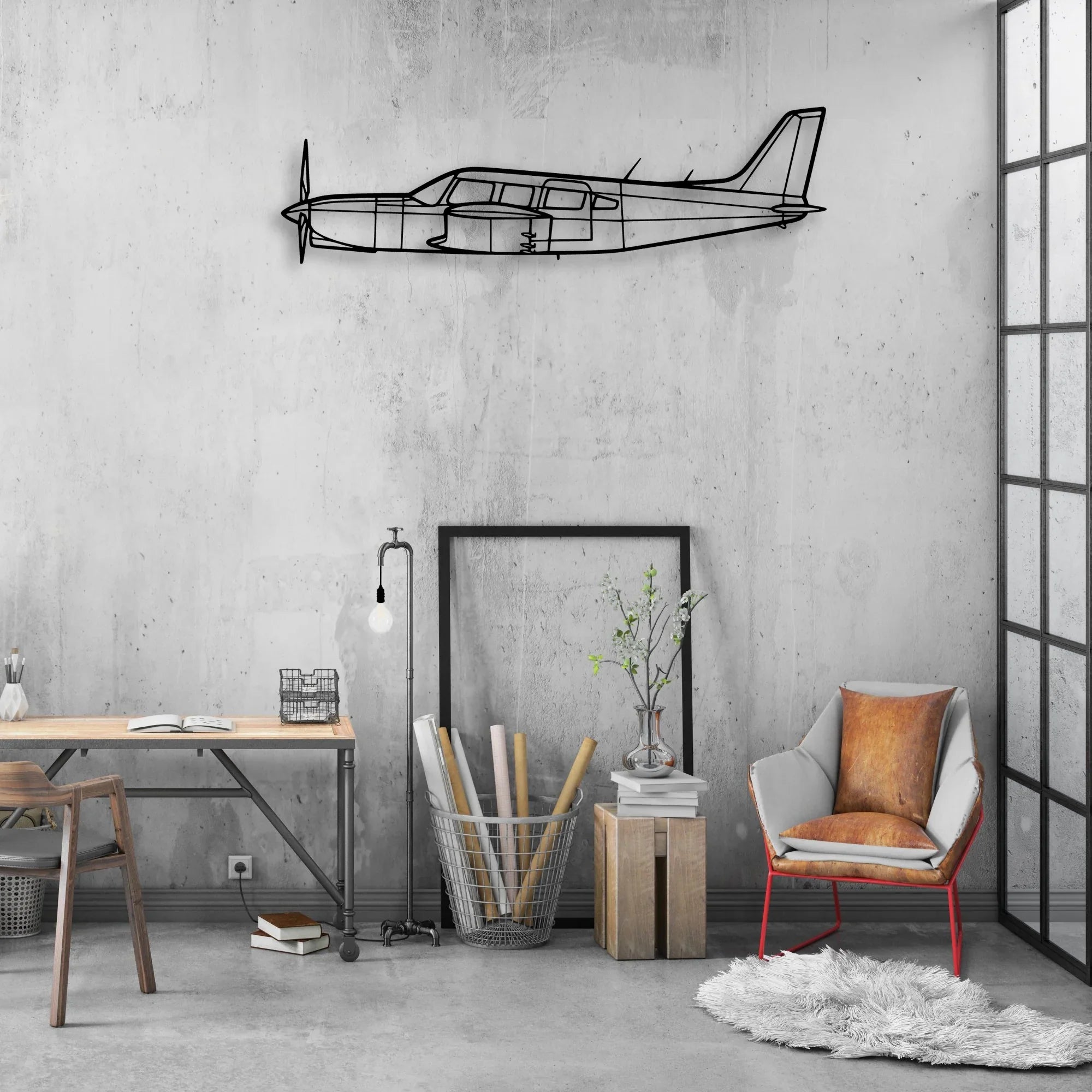 Praetor 600 Classic Aircraft Silhouette Metal Wall Art - Aviation Hangar Decor