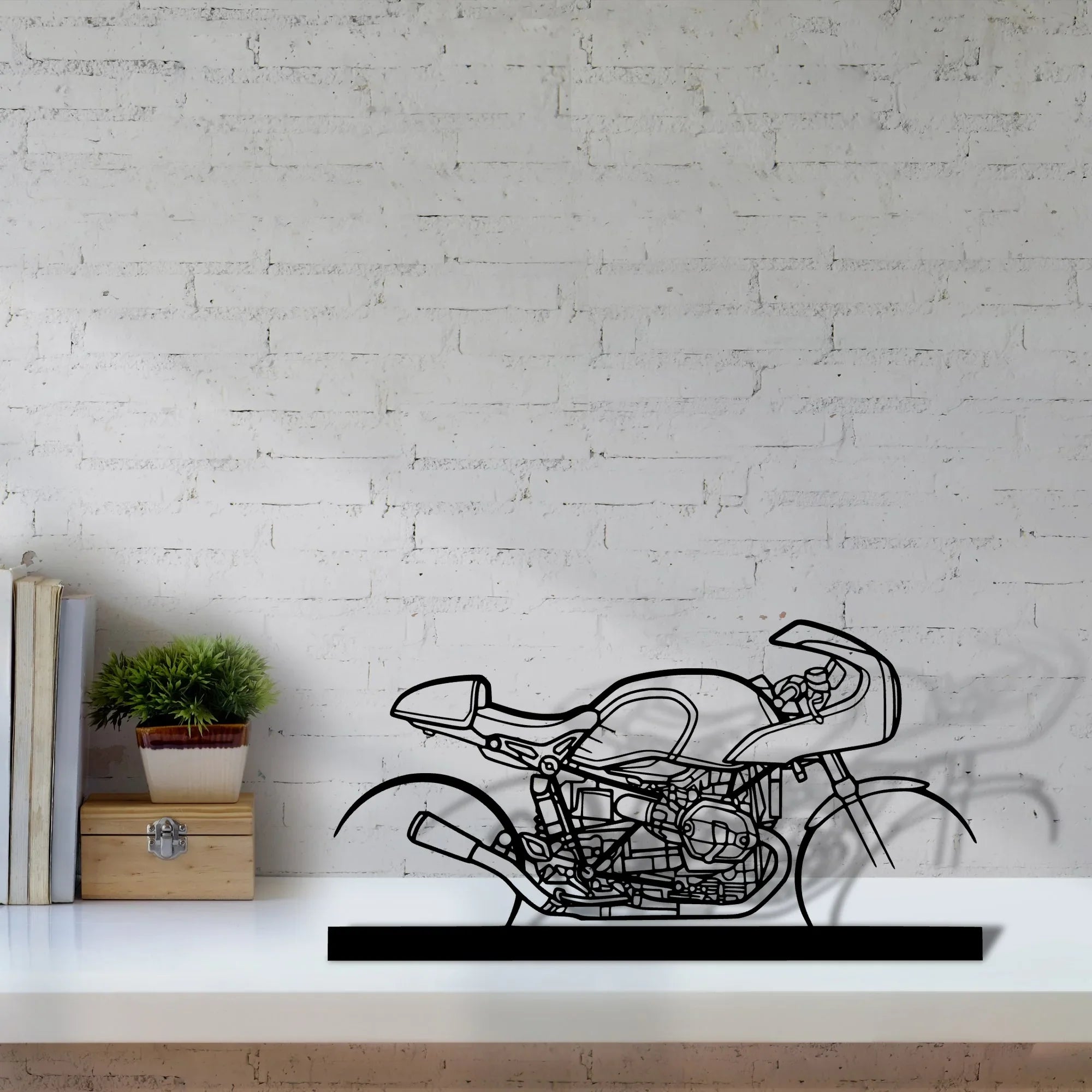r-nine-t-racer-2019 Silhouette Metal Art Stand - Turbo Silhouette