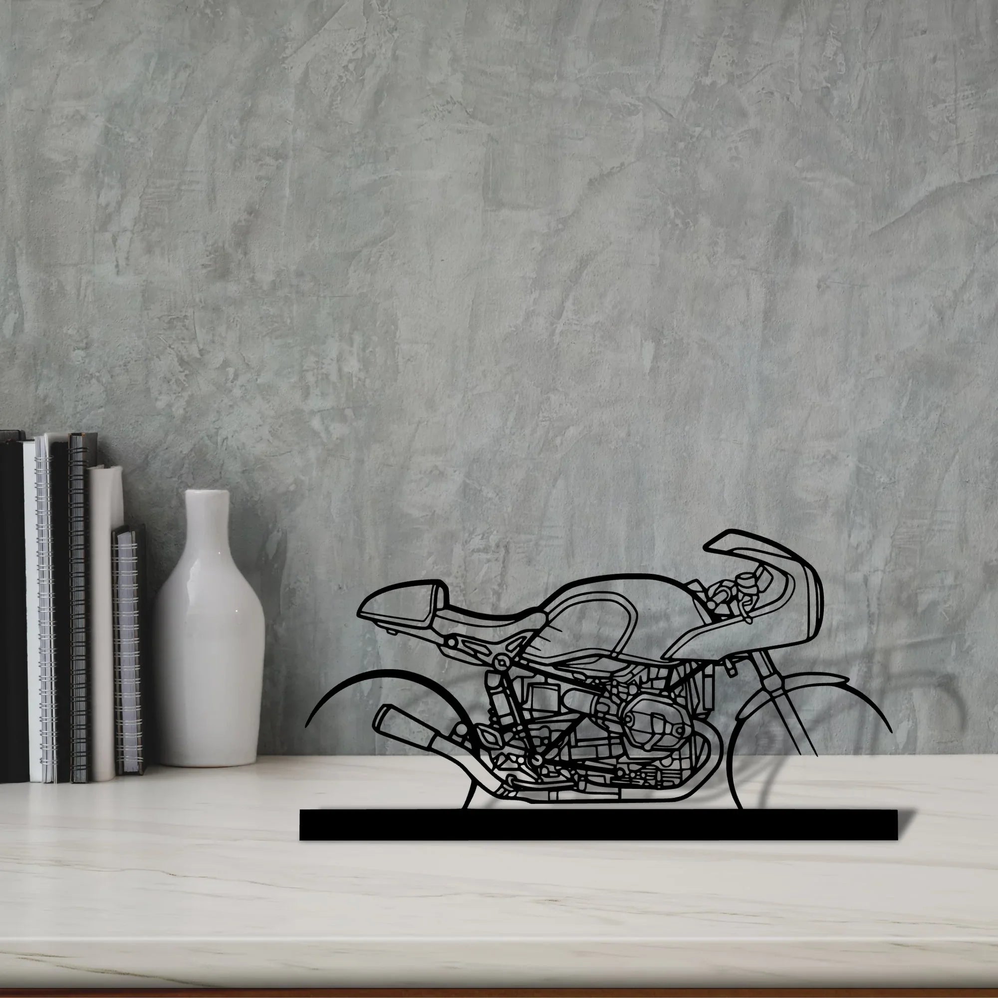 r-nine-t-racer-2019 Silhouette Metal Art Stand - Turbo Silhouette