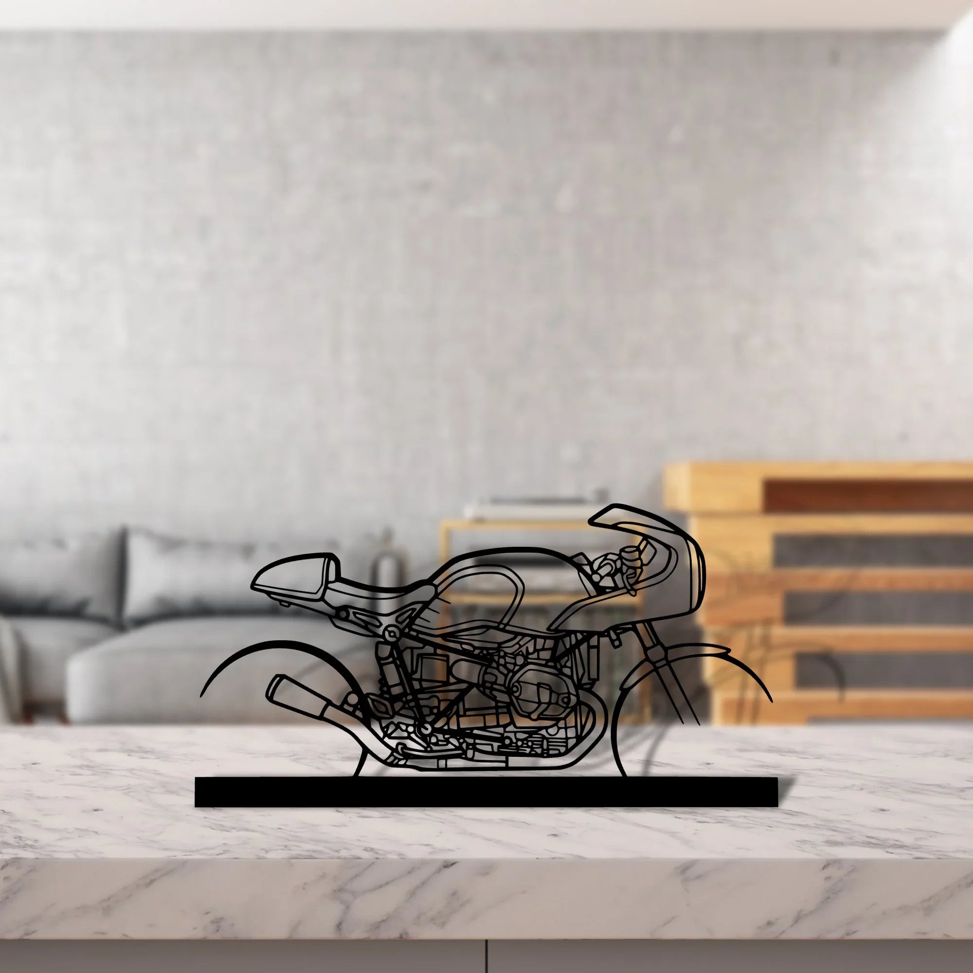 r-nine-t-racer-2019 Silhouette Metal Art Stand - Turbo Silhouette