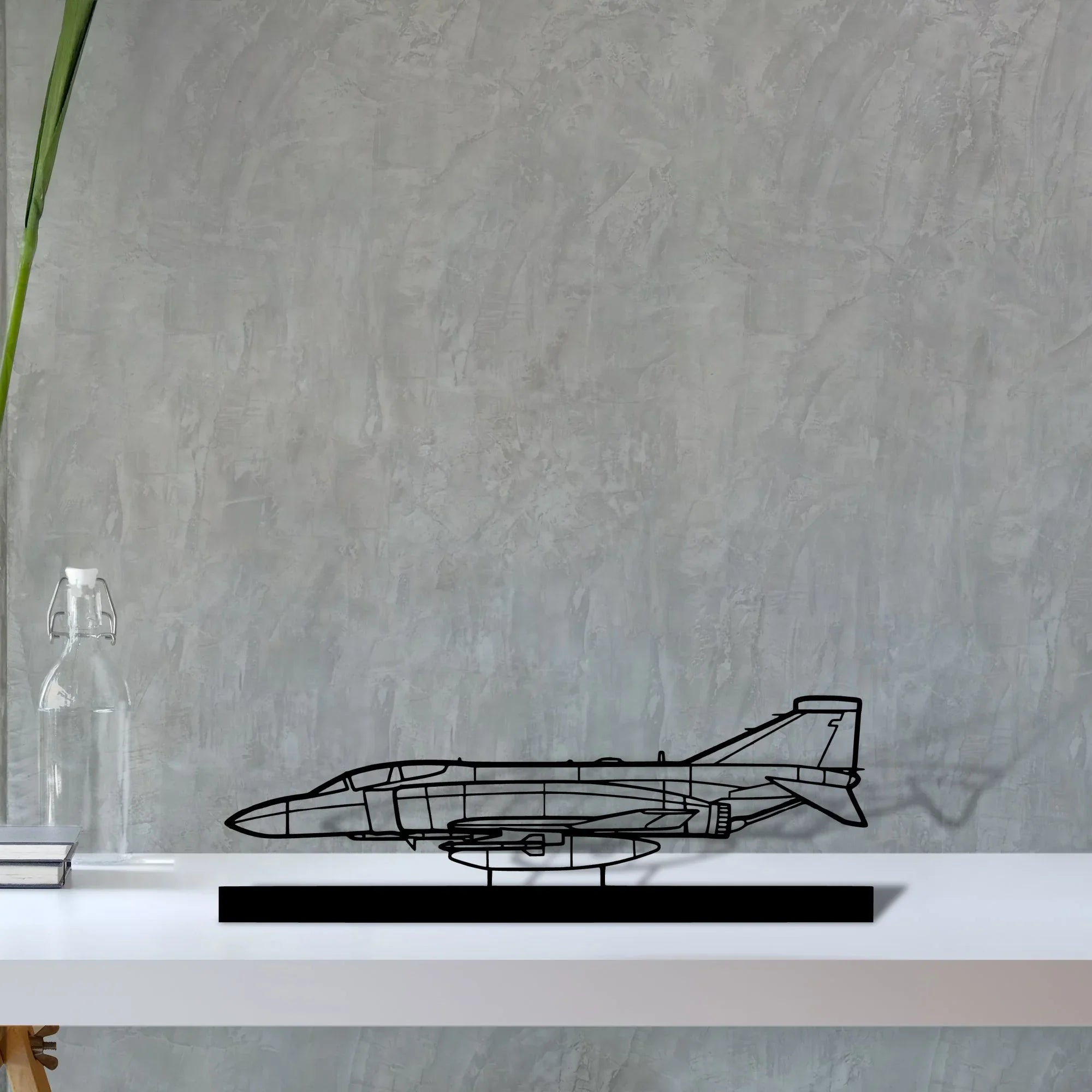 raf-f-4k-phantom-2 Silhouette Metal Art Stand - Turbo Silhouette