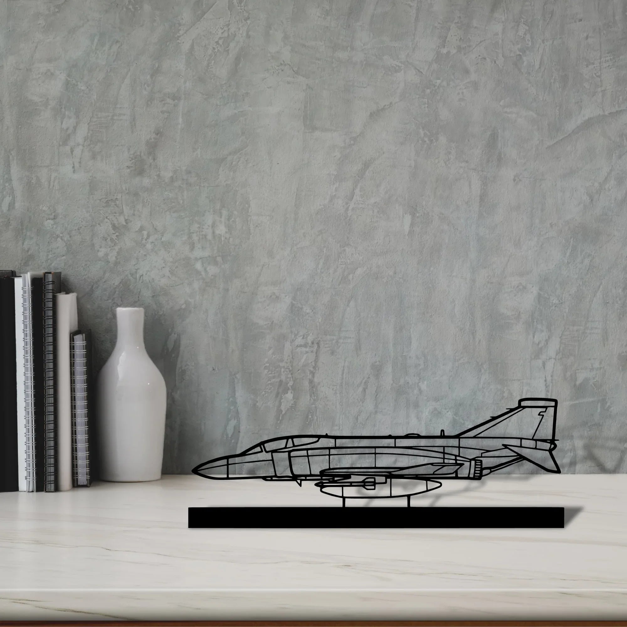 raf-f-4k-phantom-2 Silhouette Metal Art Stand - Turbo Silhouette