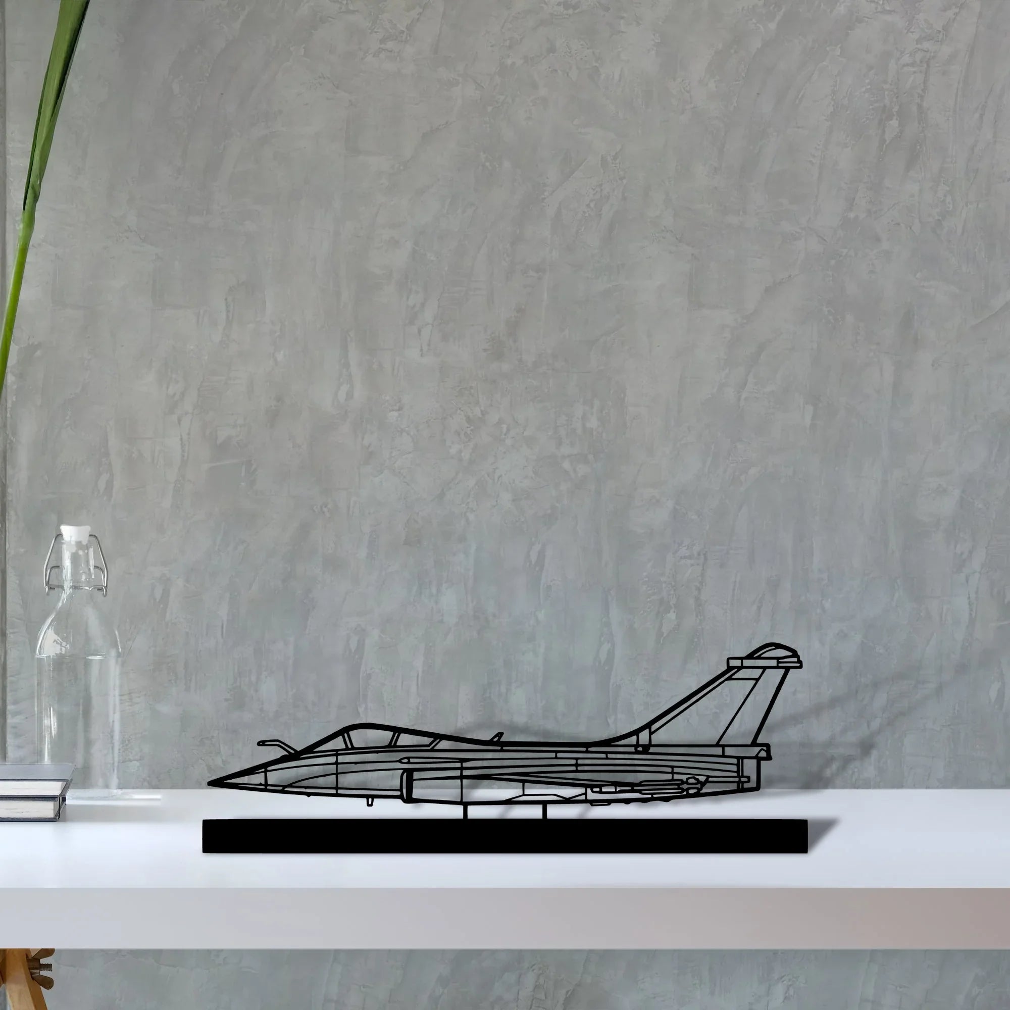 rafale-c Silhouette Metal Art Stand - Turbo Silhouette