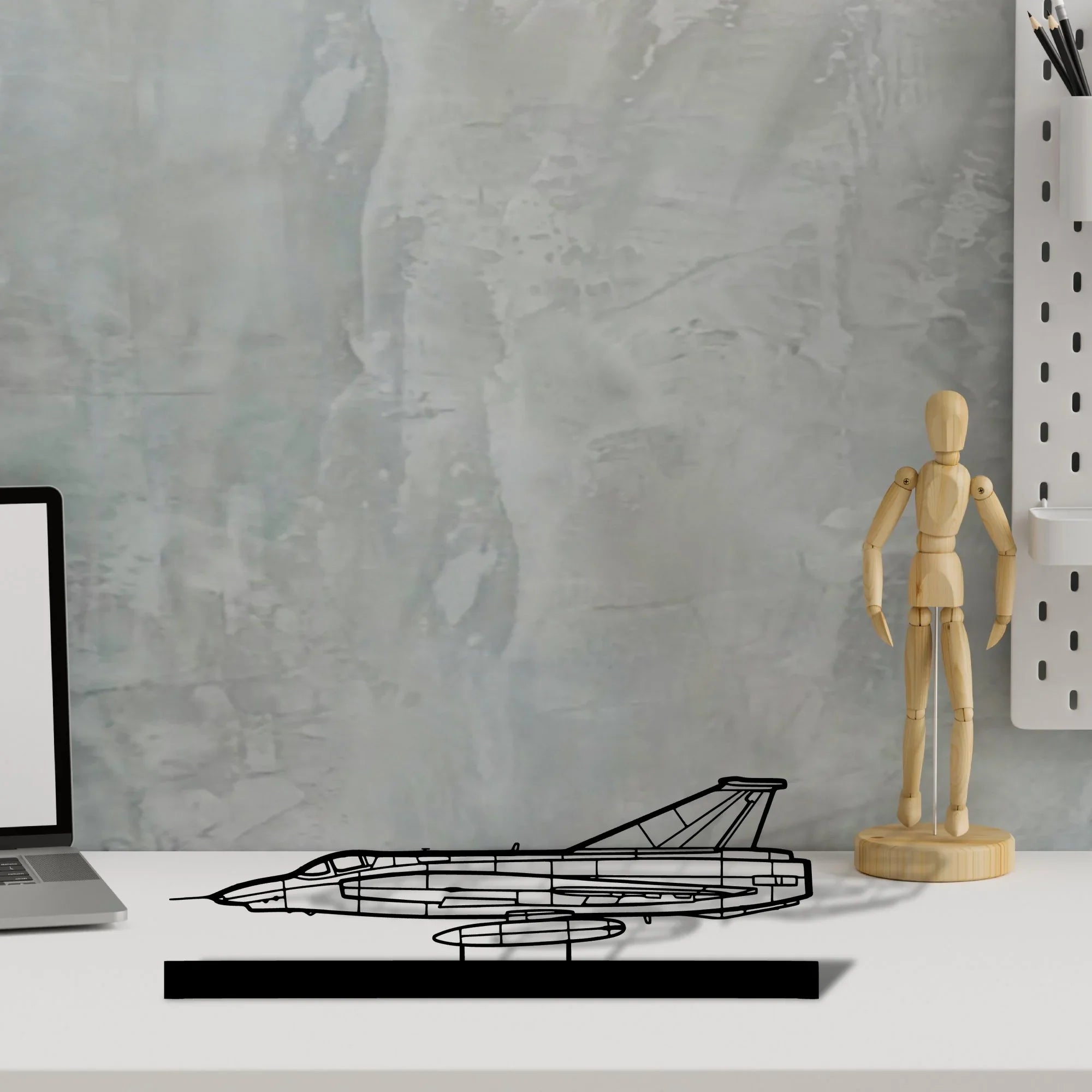 rf-35-draken Silhouette Metal Art Stand - Turbo Silhouette